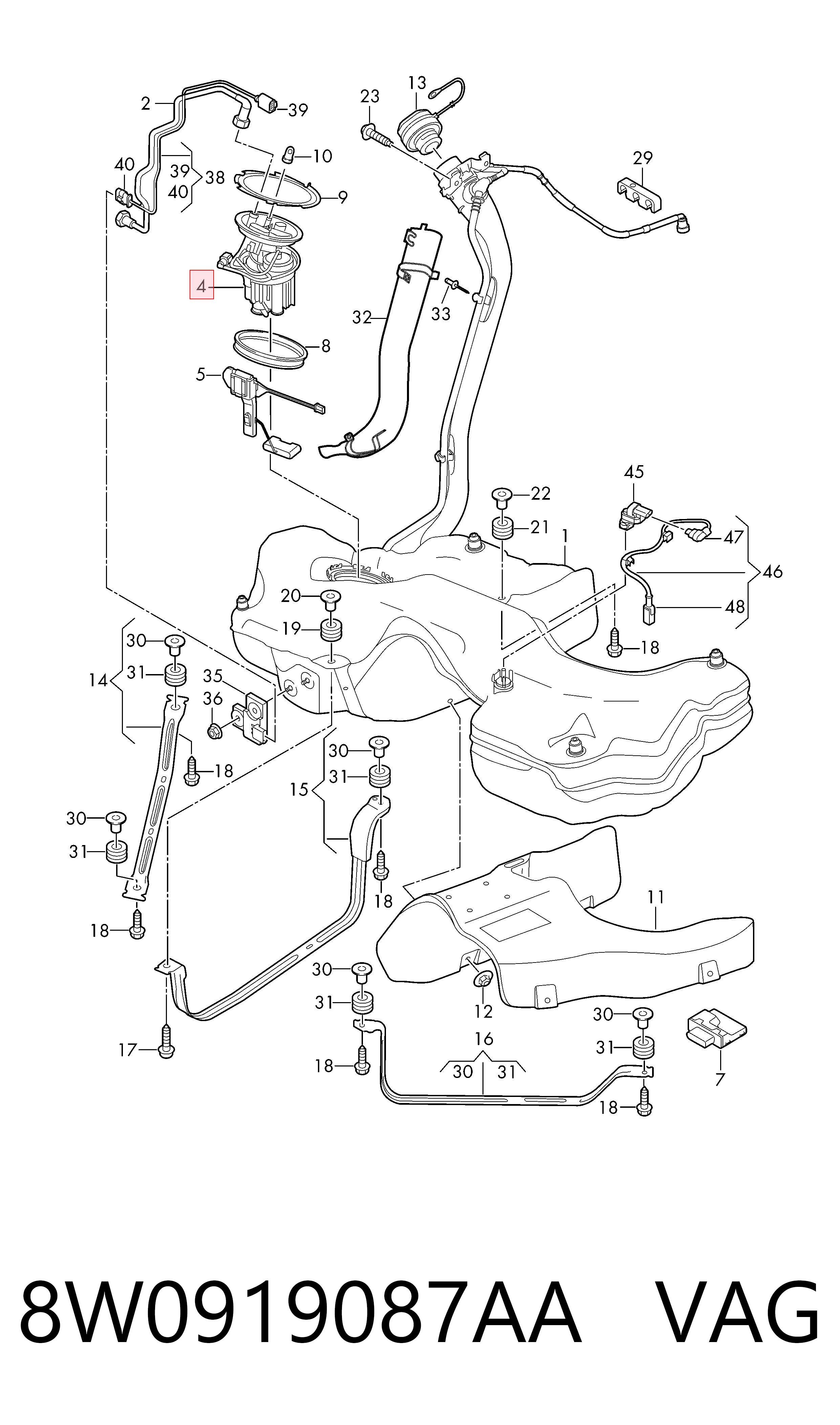8W0919087AA VAG Електробензонасос