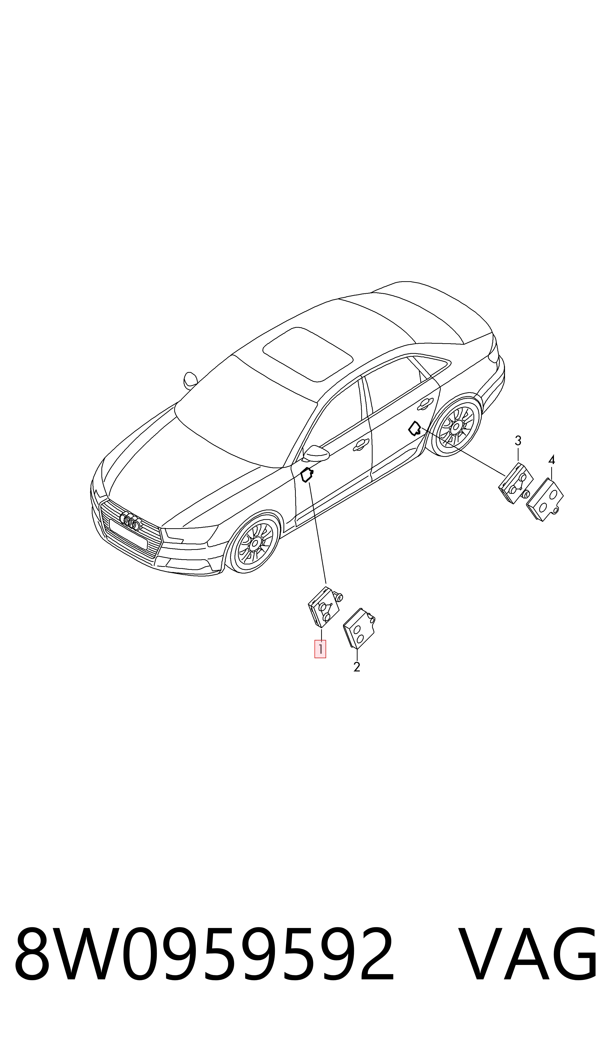 Купити 4M0959792E Bentley Блок комфорту передніх дверей