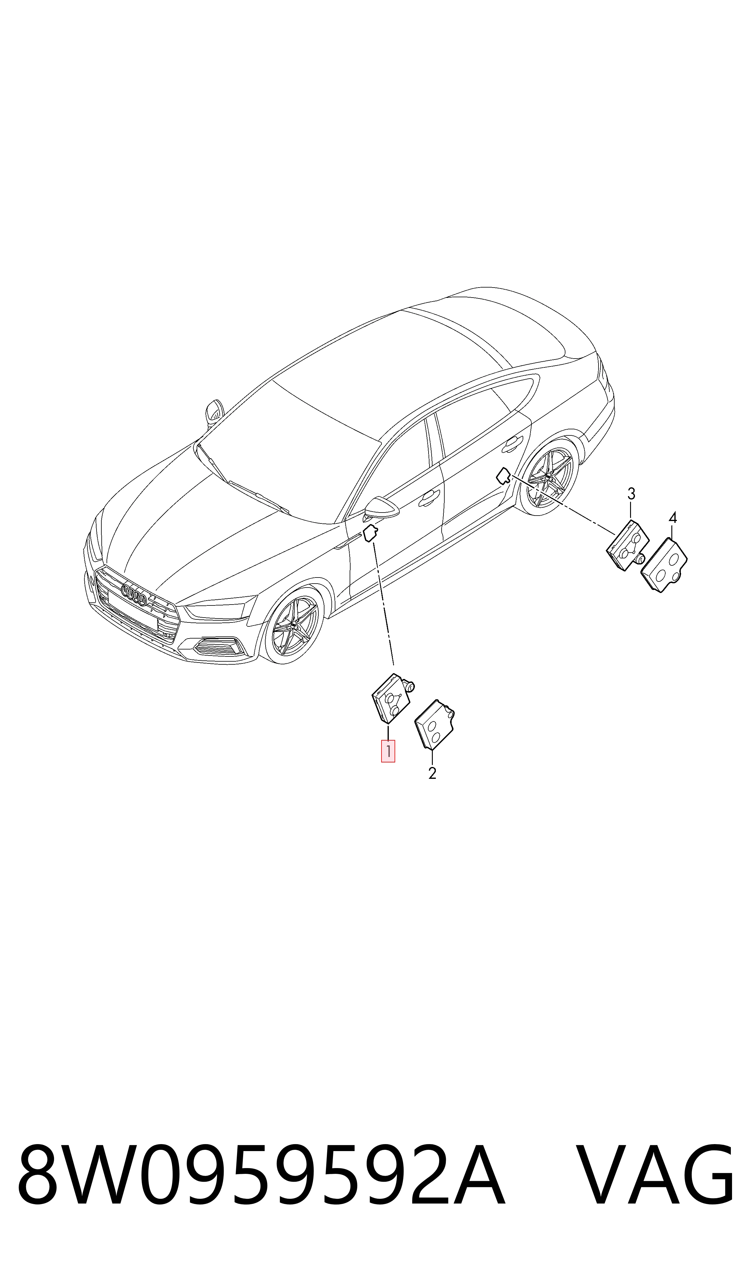 Блок комфорту передніх дверей 4M0959792E Bentley