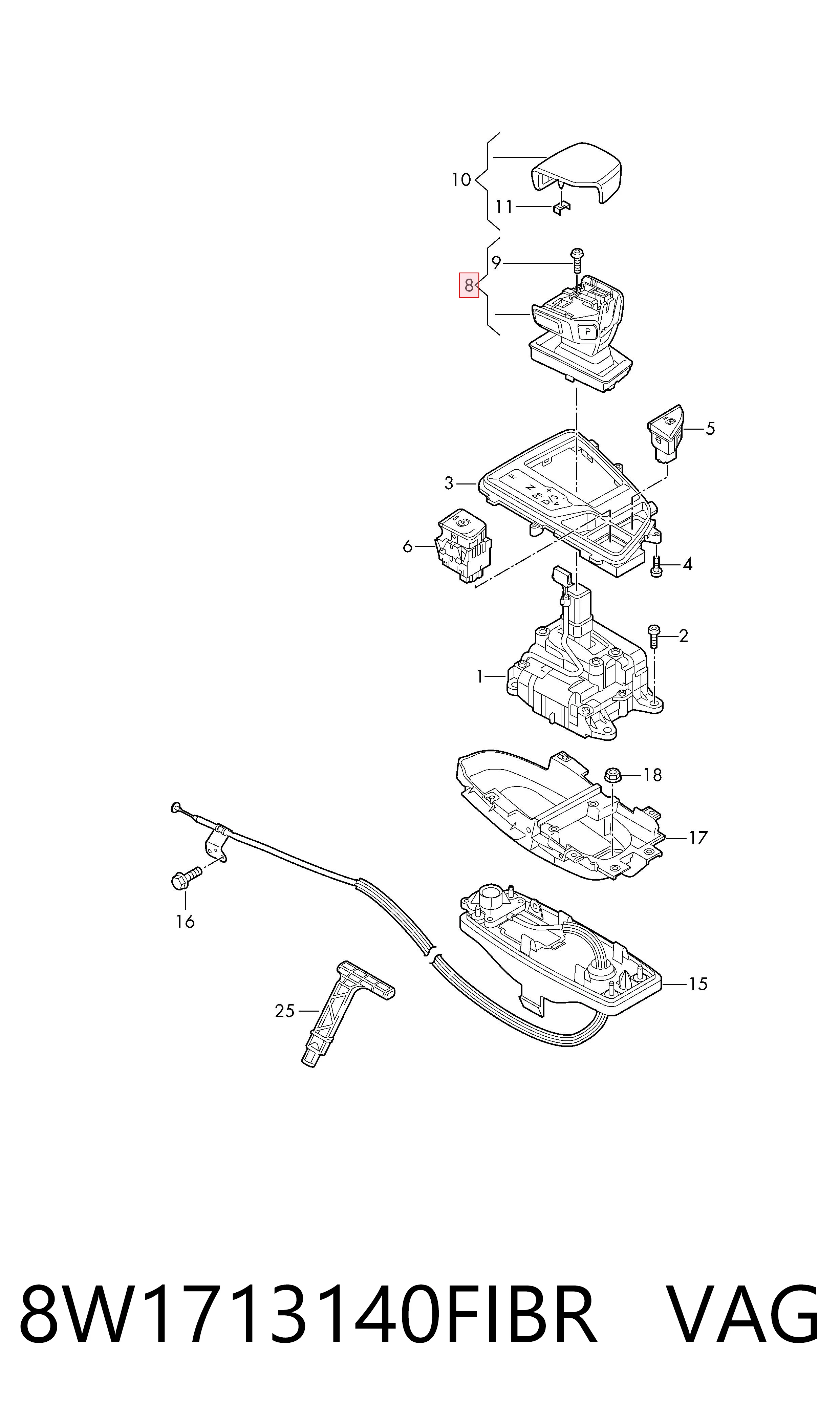 8W1713140FIBR VAG 