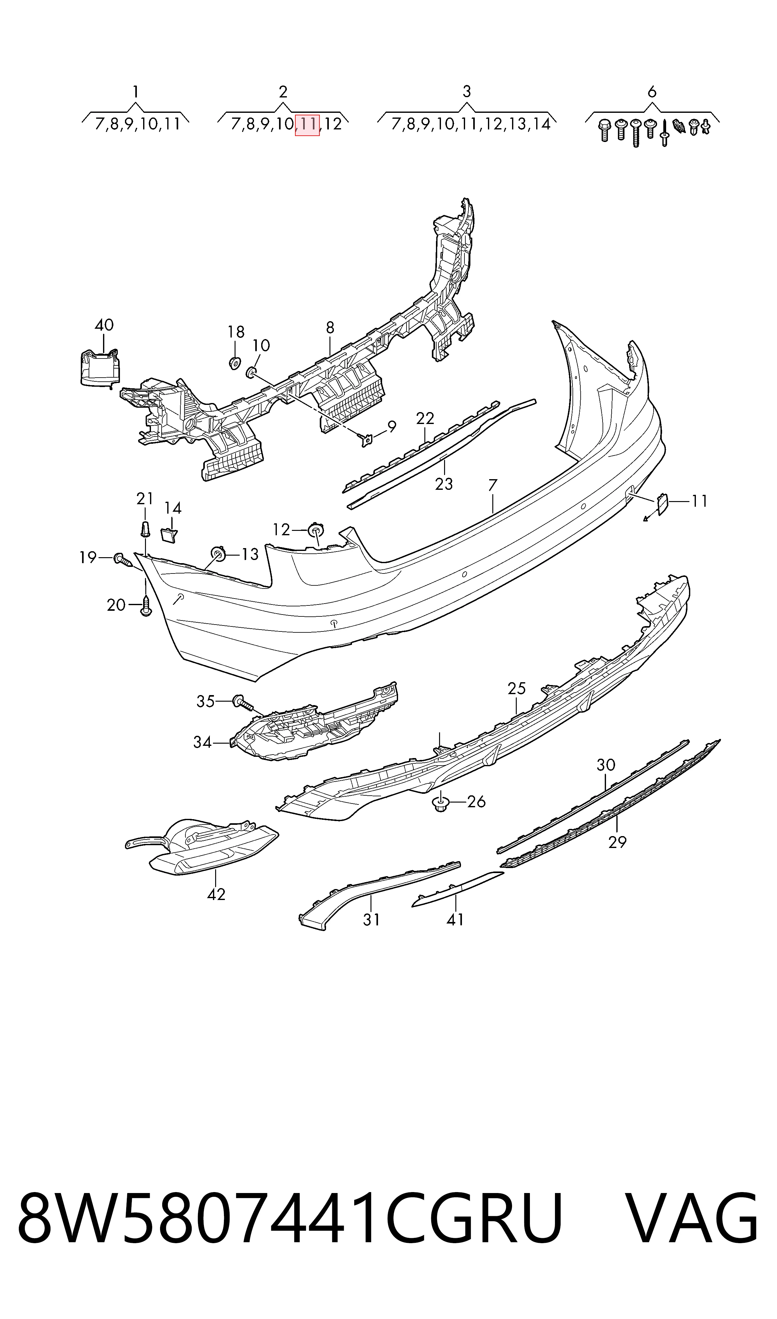 8W5807441CGRU VAG 
