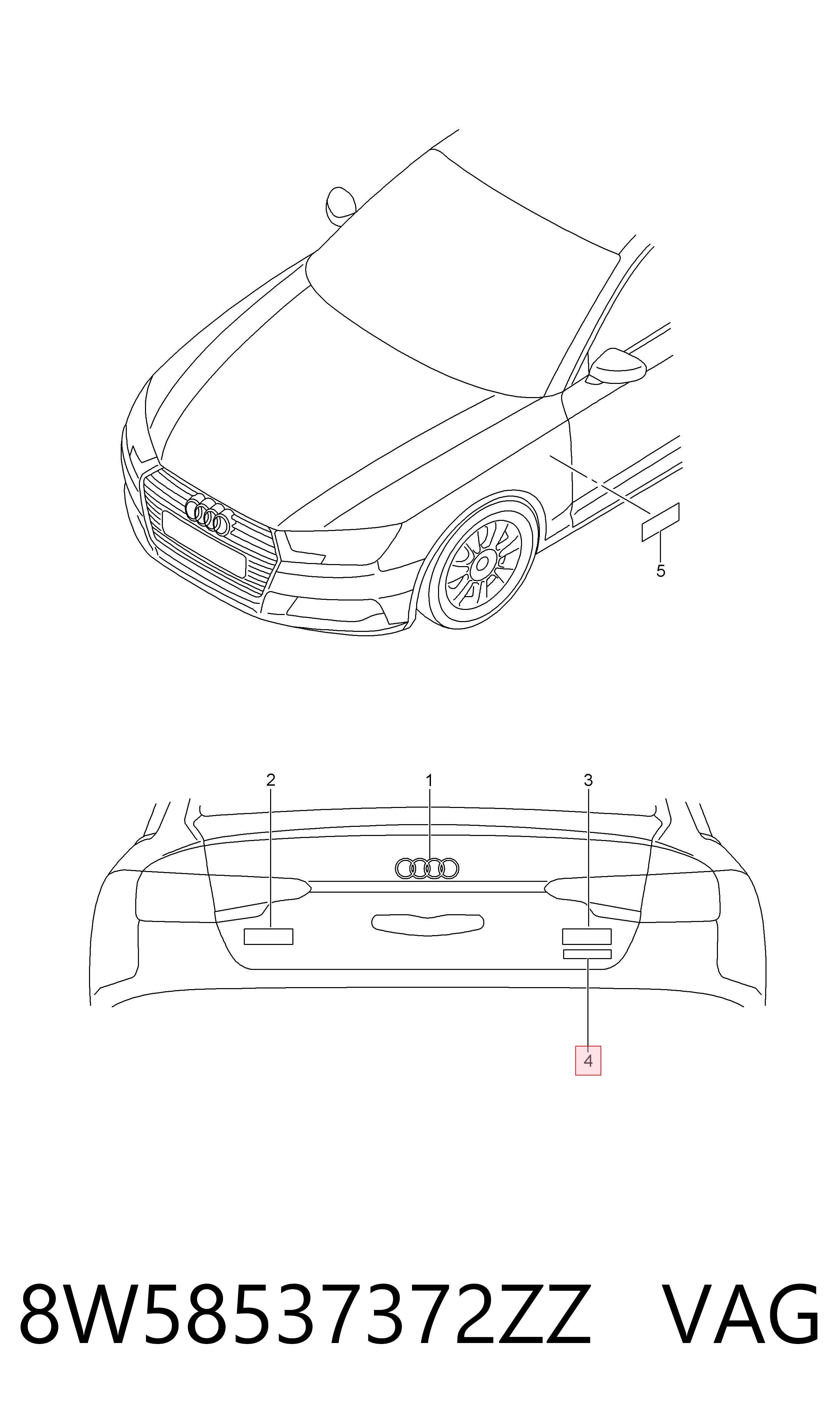 8W58537372ZZ VAG 