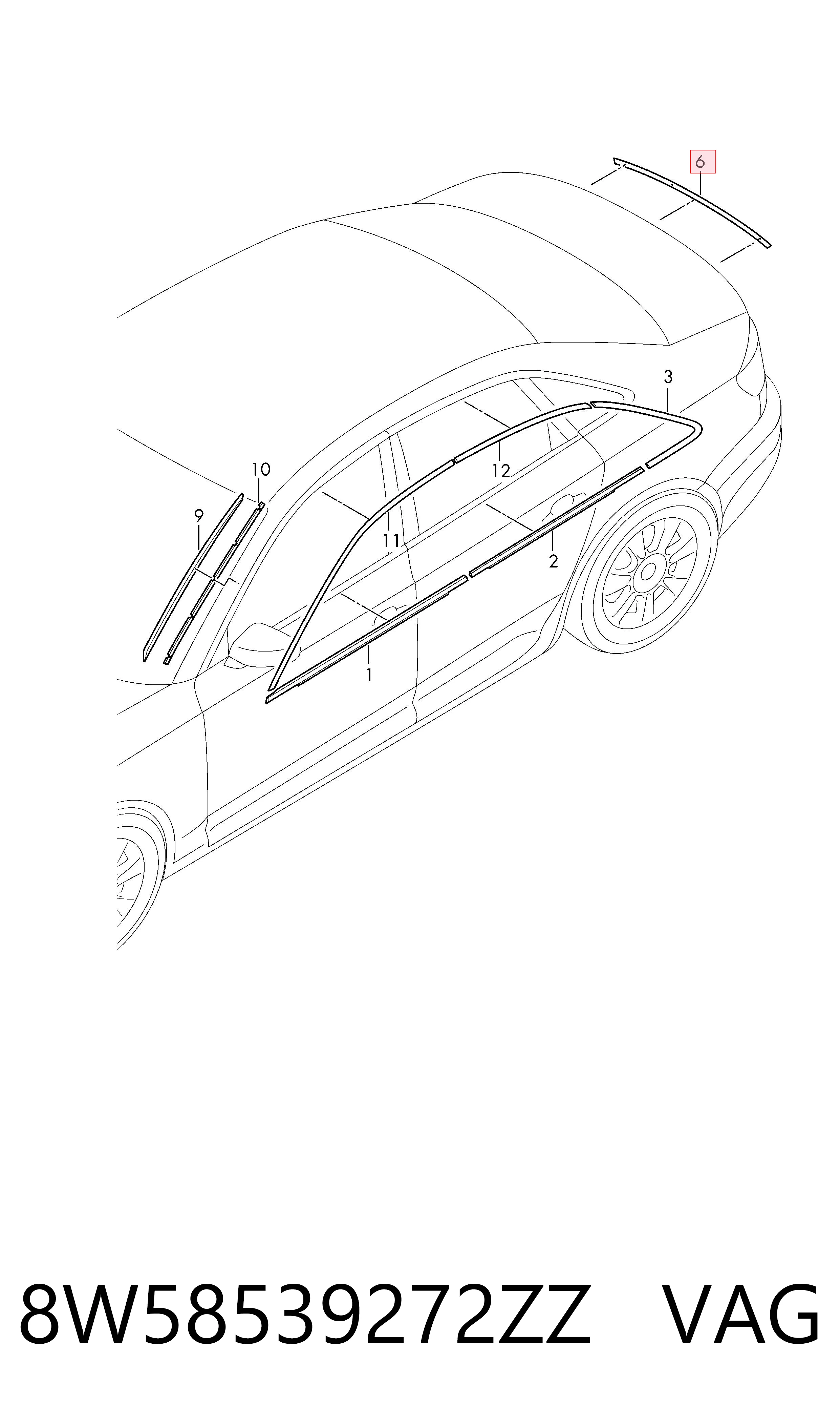  VAG 8W58539272ZZ ціна, від 176.93 USD