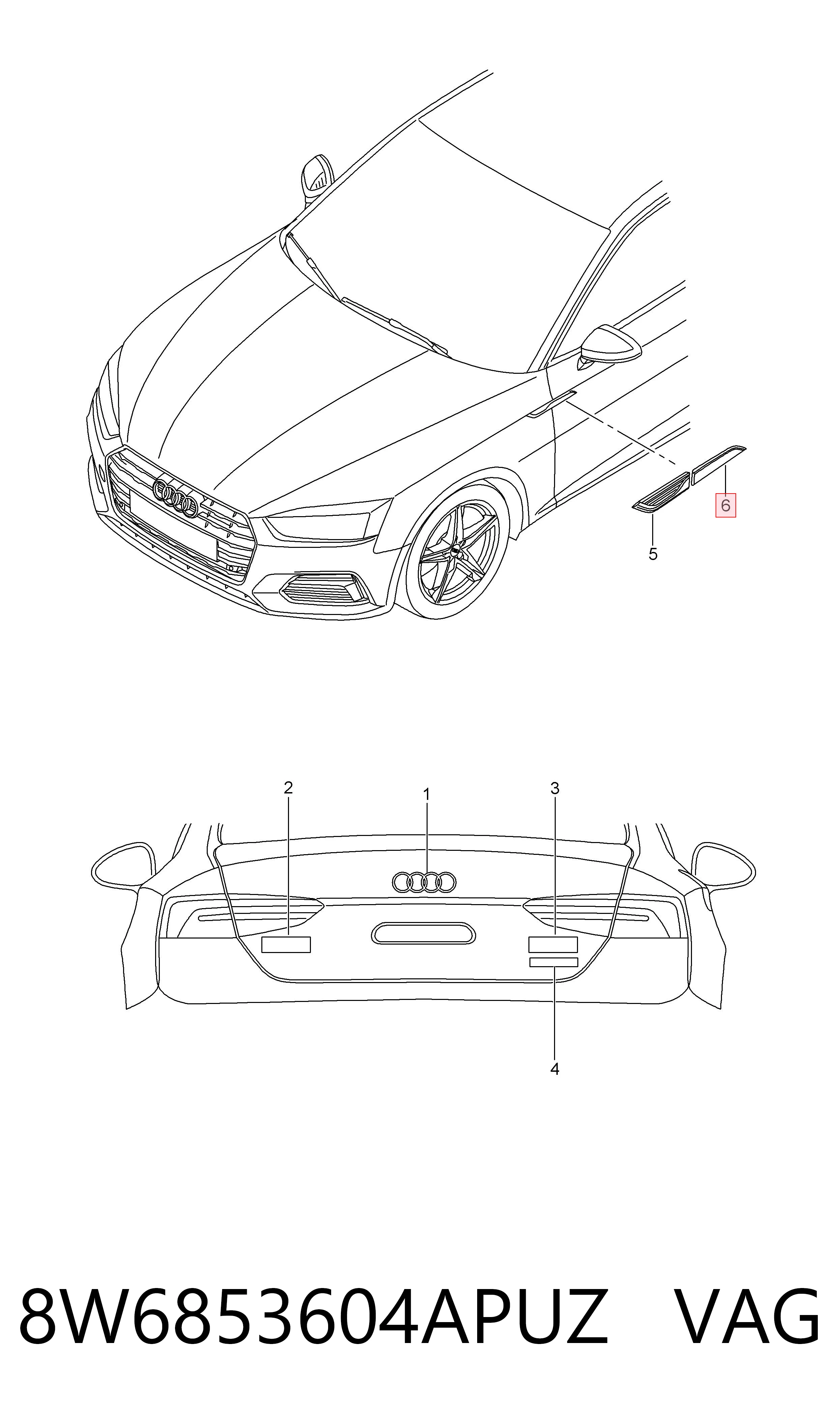 8W6853604APUZ VAG 