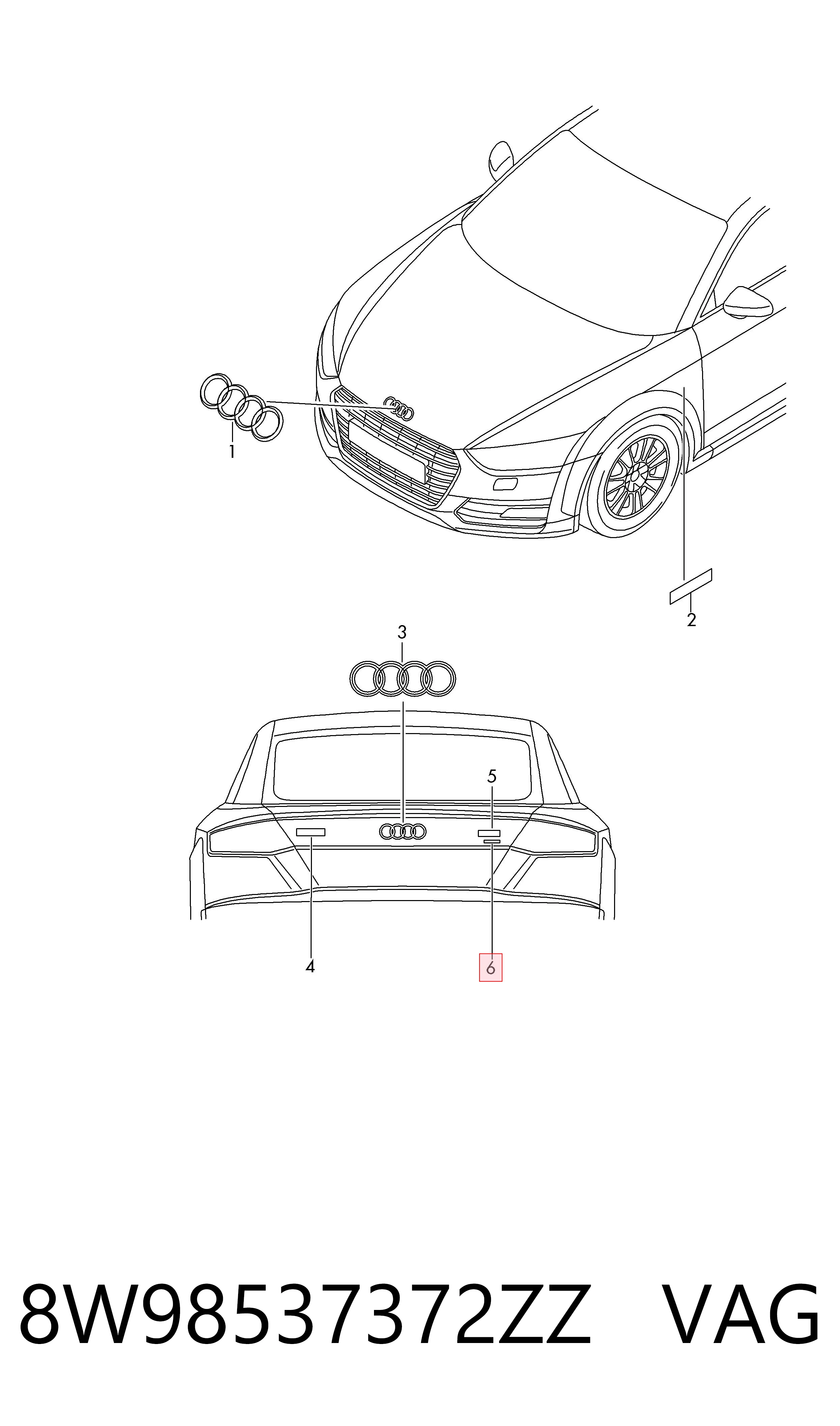  VAG 8W98537372ZZ ціна, від 4.43 USD