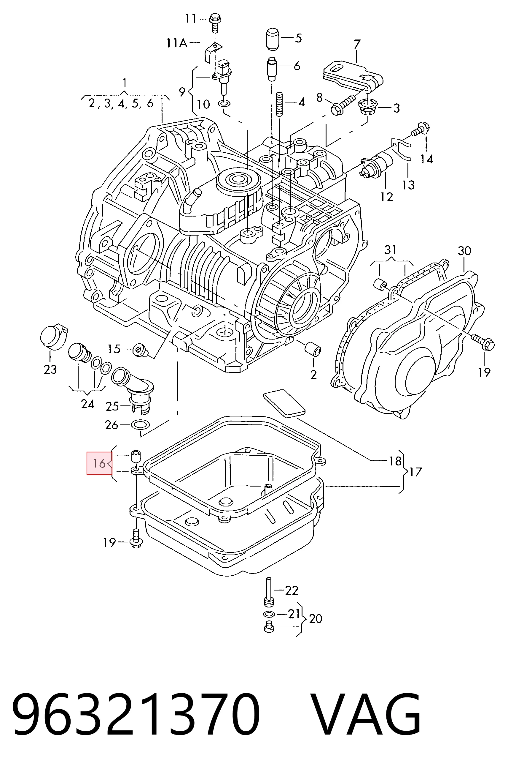 Купити A096321370 Mercedes Прокладка піддону АКПП