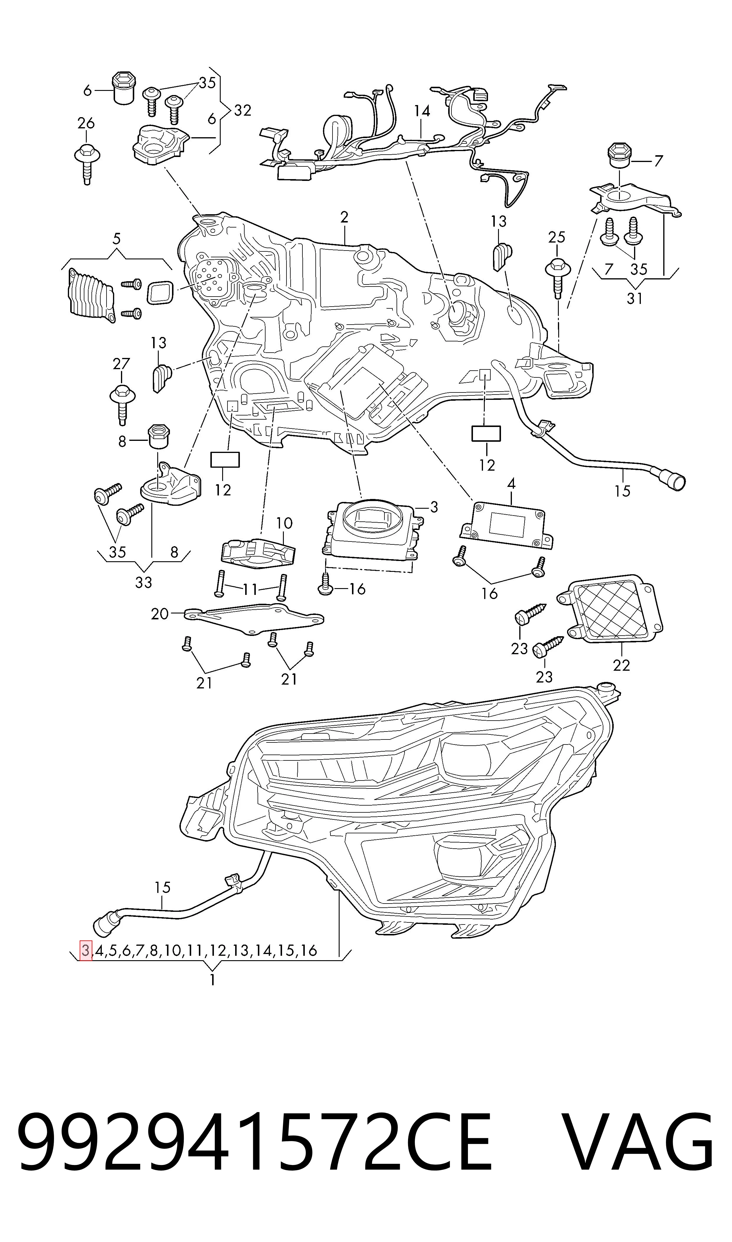 992941572CE VAG Блок розпалювання, ксенон