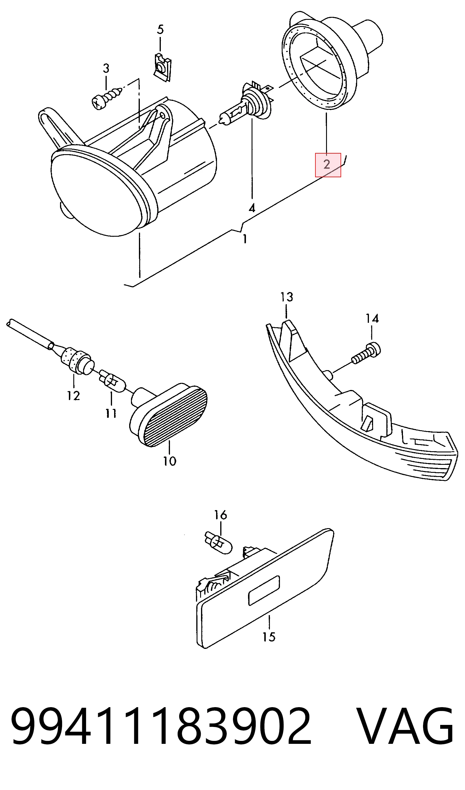 Купити 19A123059B TYC Протитуманка права