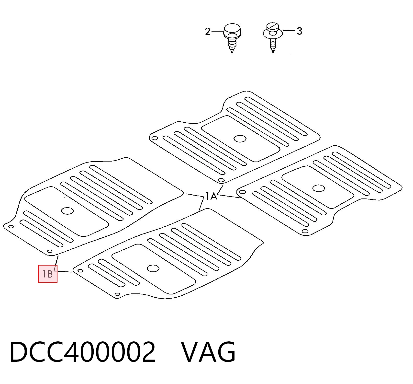 DCC400002 VAG Гумові килимки передні