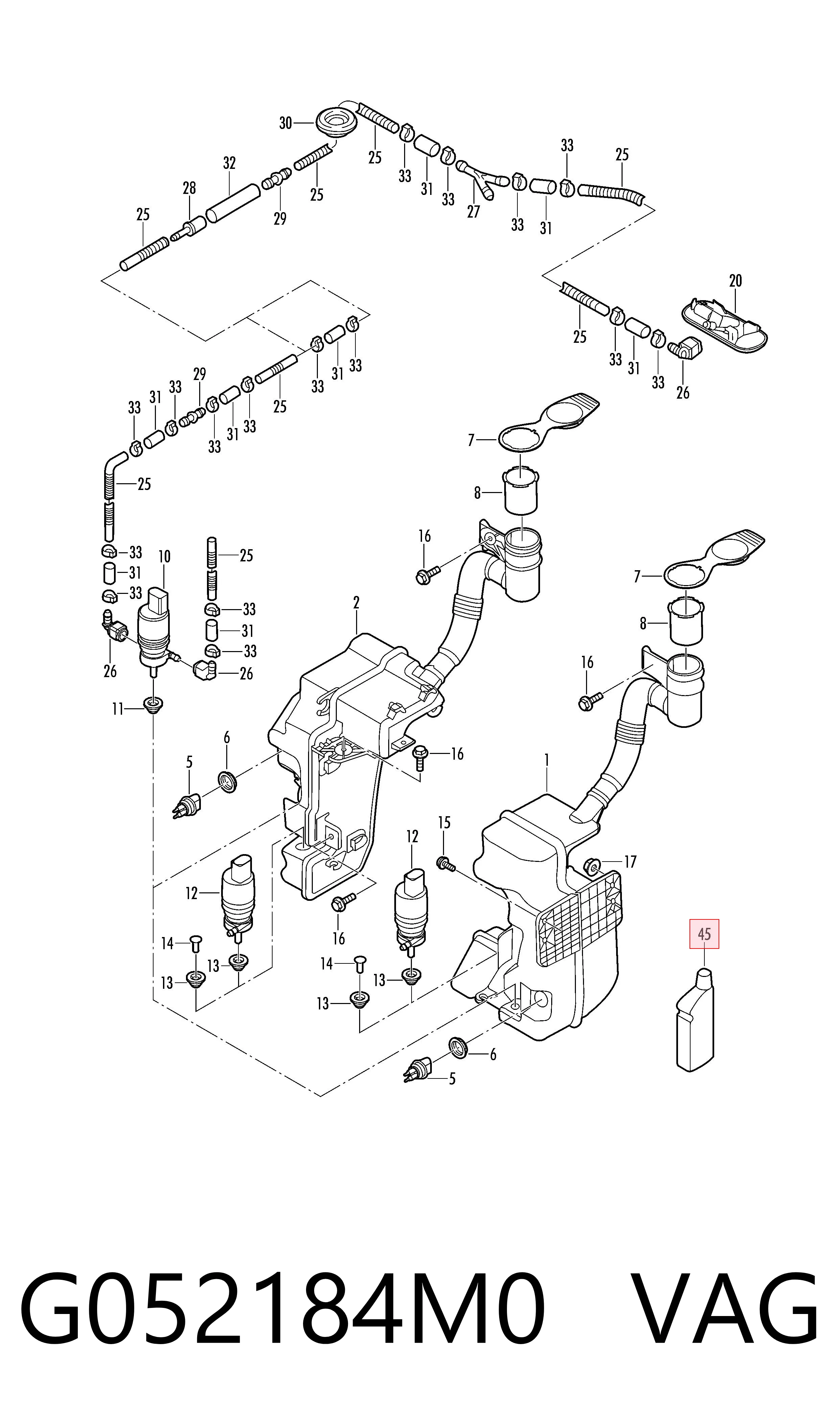 G052184M0 VAG Омивач переднього скла