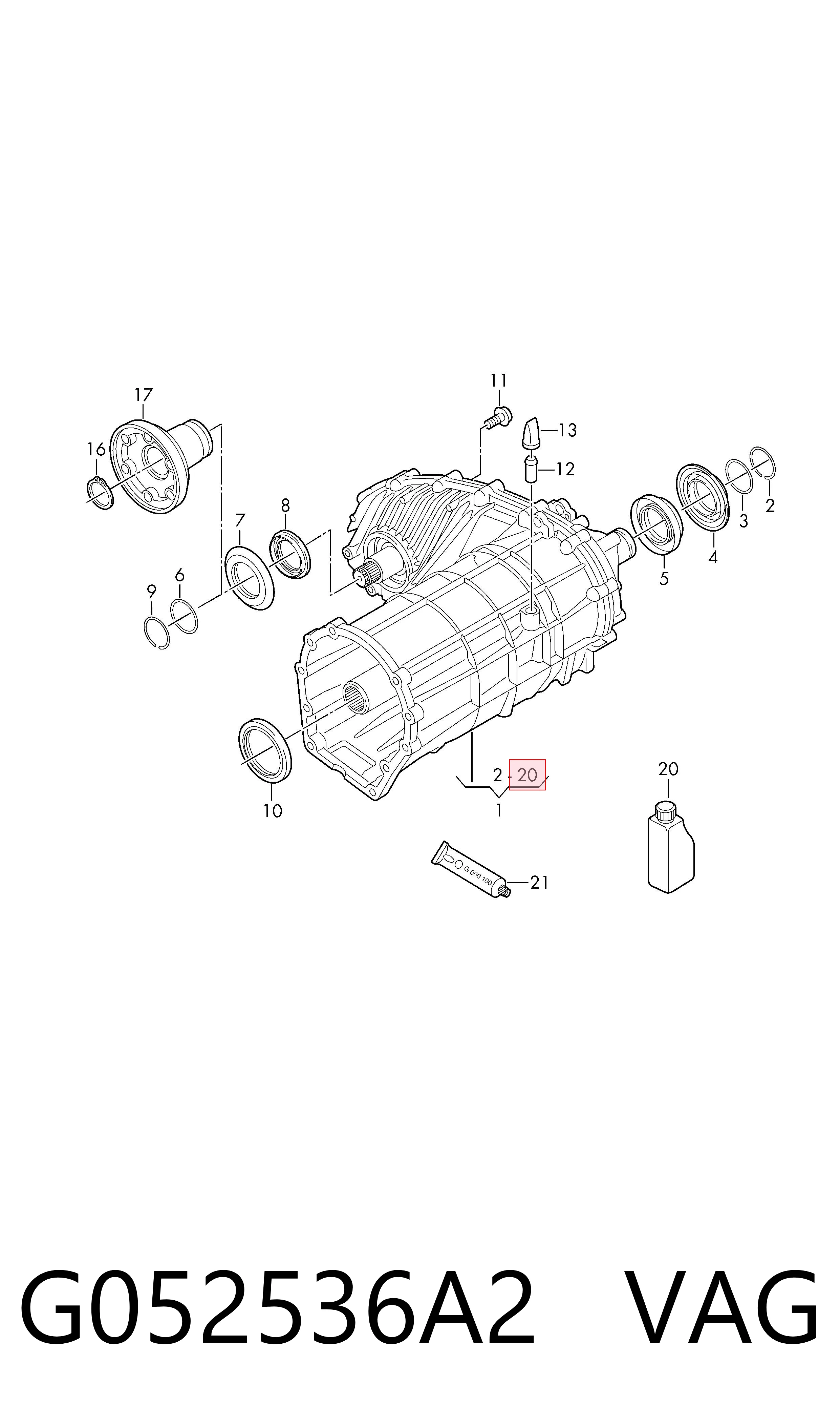 G052536A2 VAG Масло для роздавальної коробки