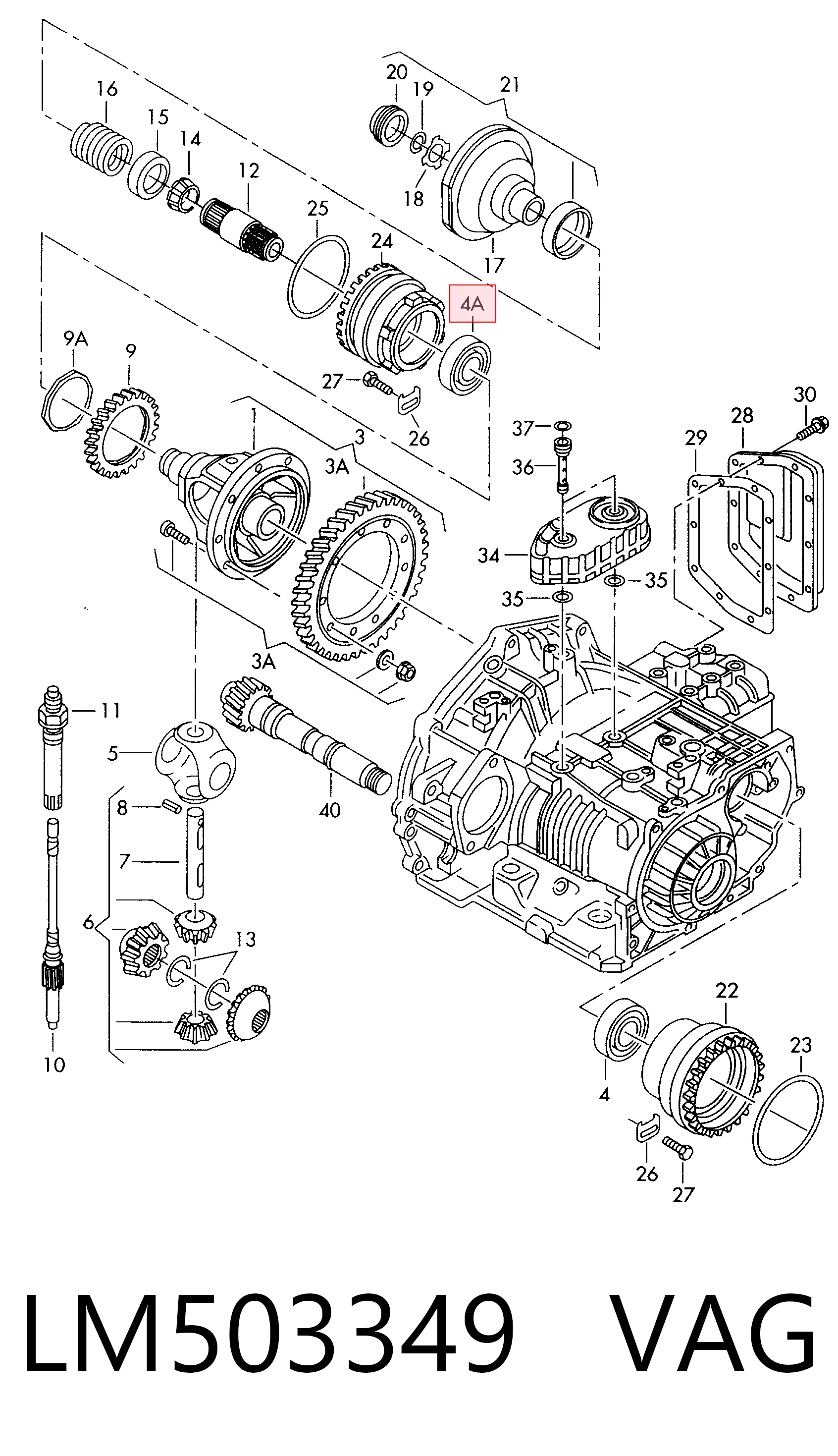 Підшипник КПП LM50334910 SNR