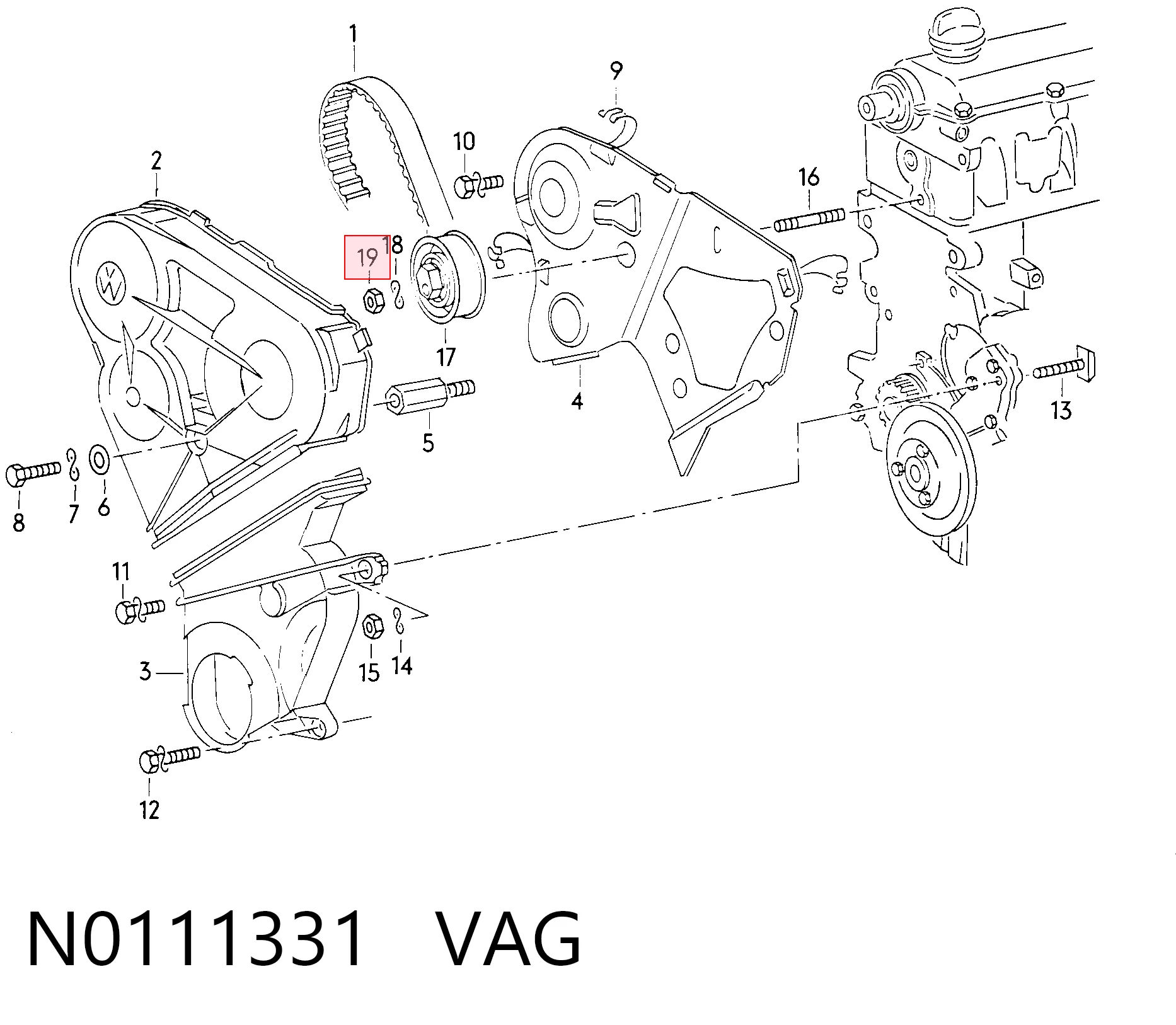 Гайка кріплення приймальної труби глушника (штанів) A000934010014 Mercedes
