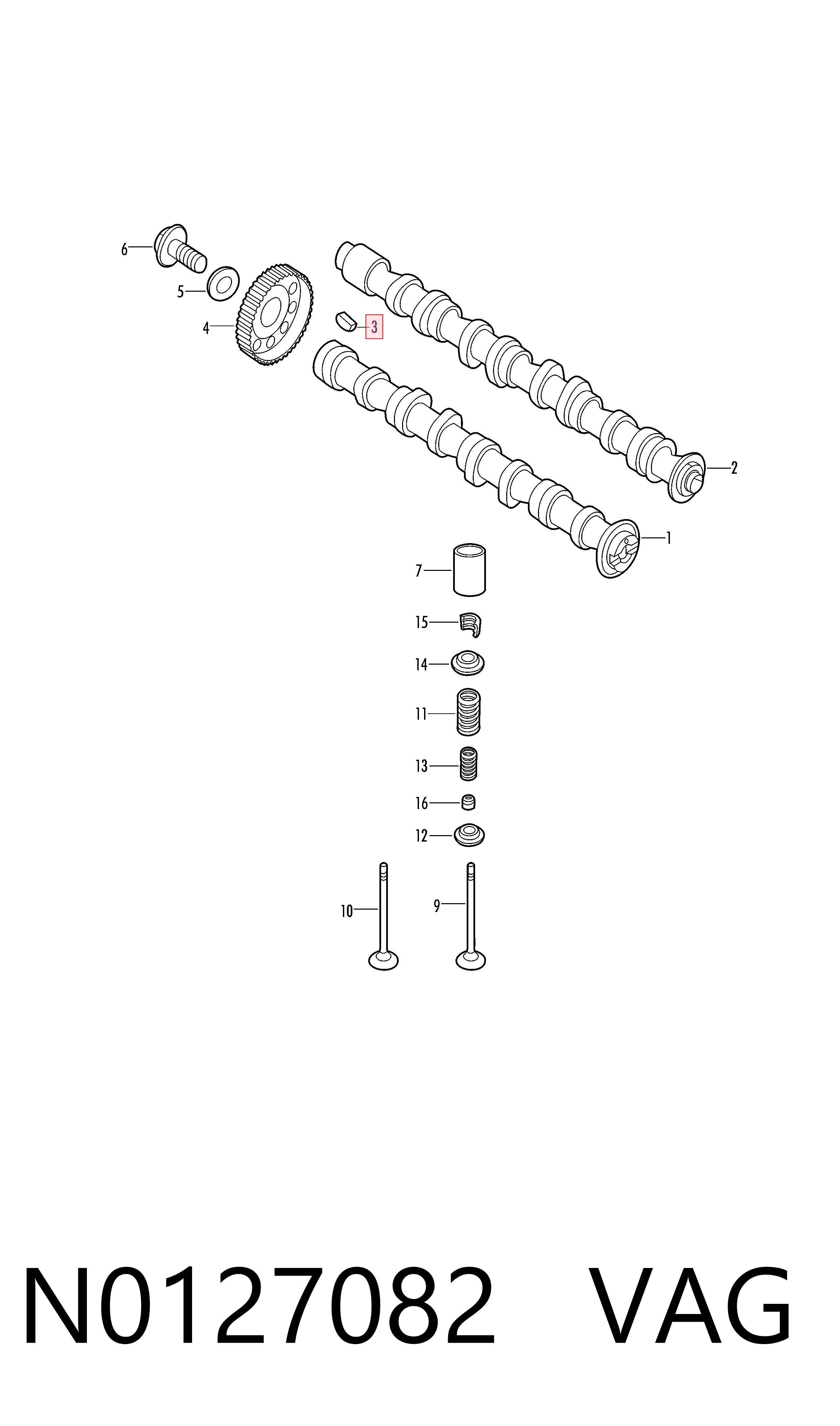  VAG N0127082 ціна, від 1.35 USD