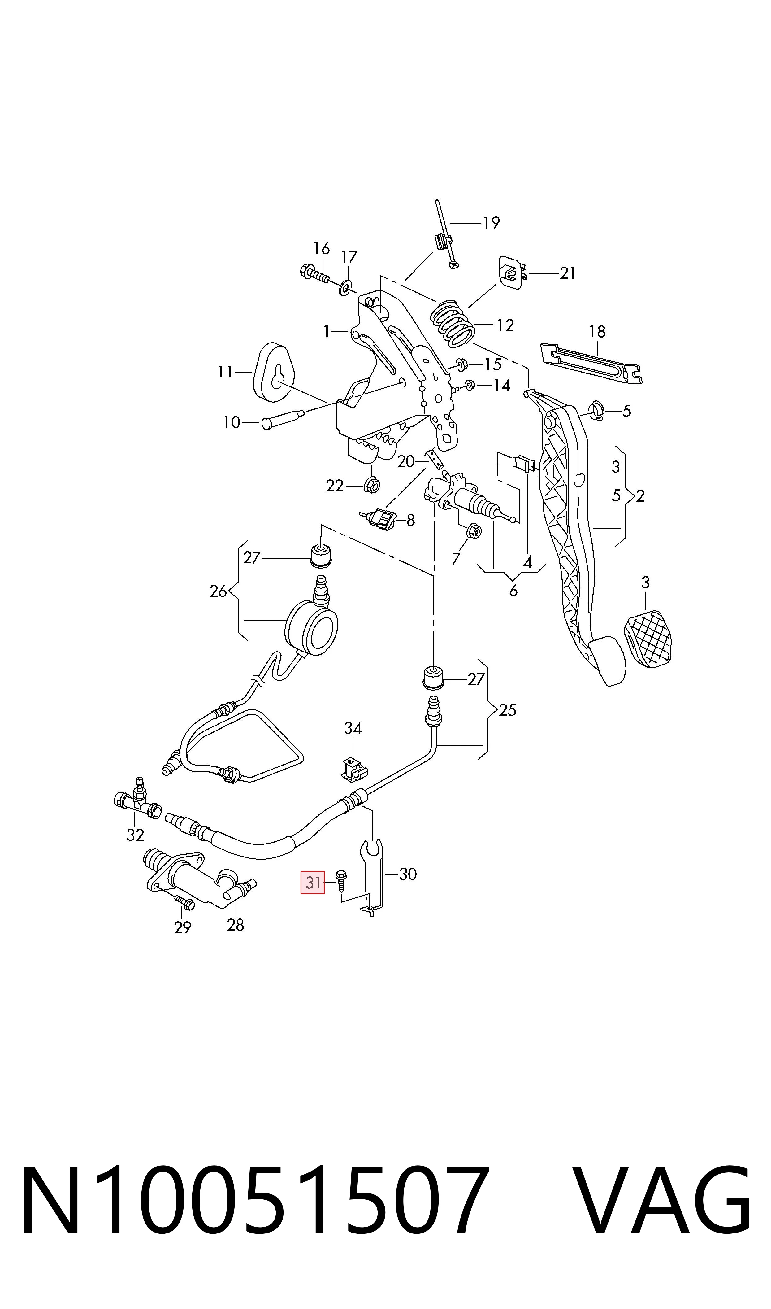  VAG N10051507 ціна, від 0.86 USD