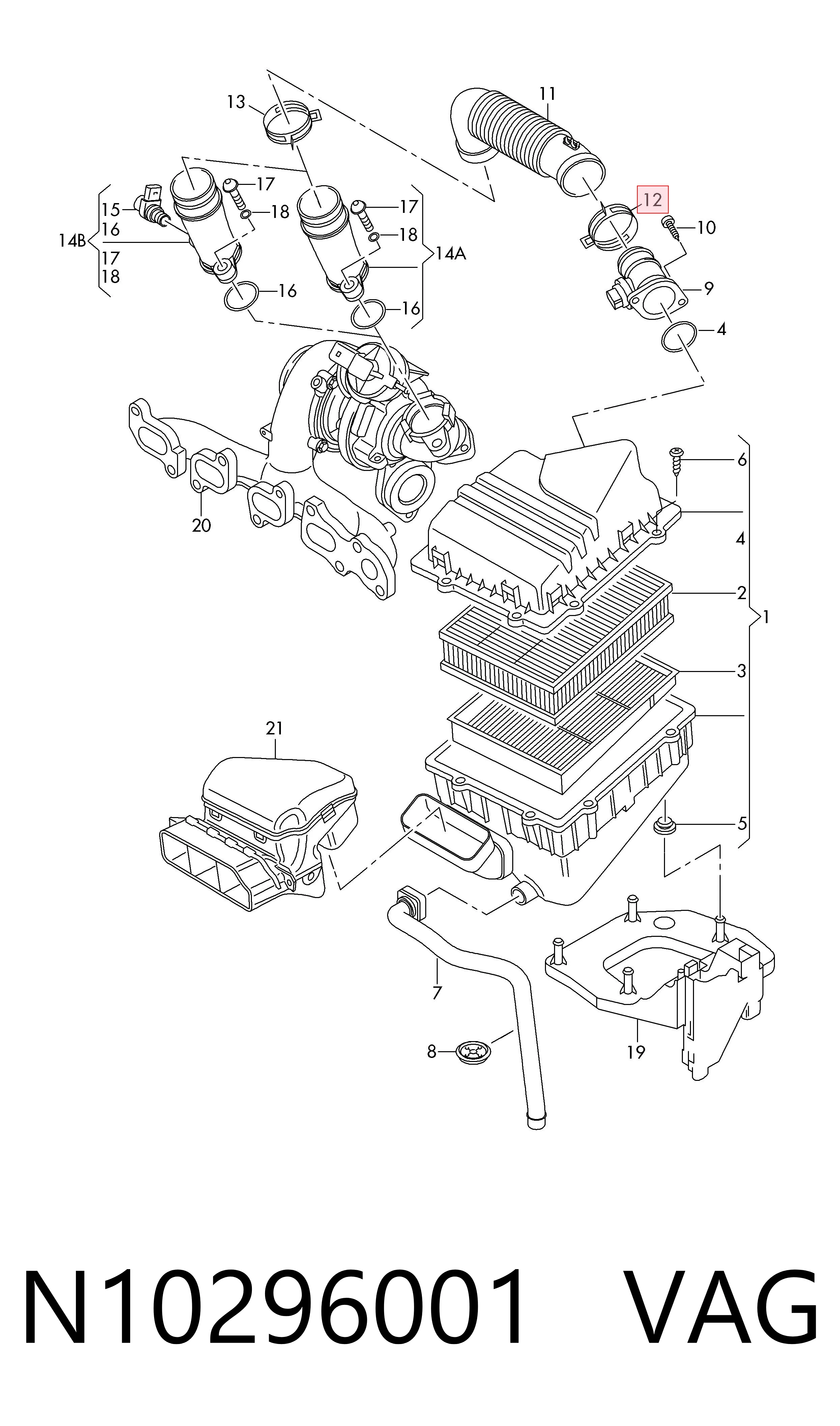  VAG N10296001 ціна, від 7.32 USD