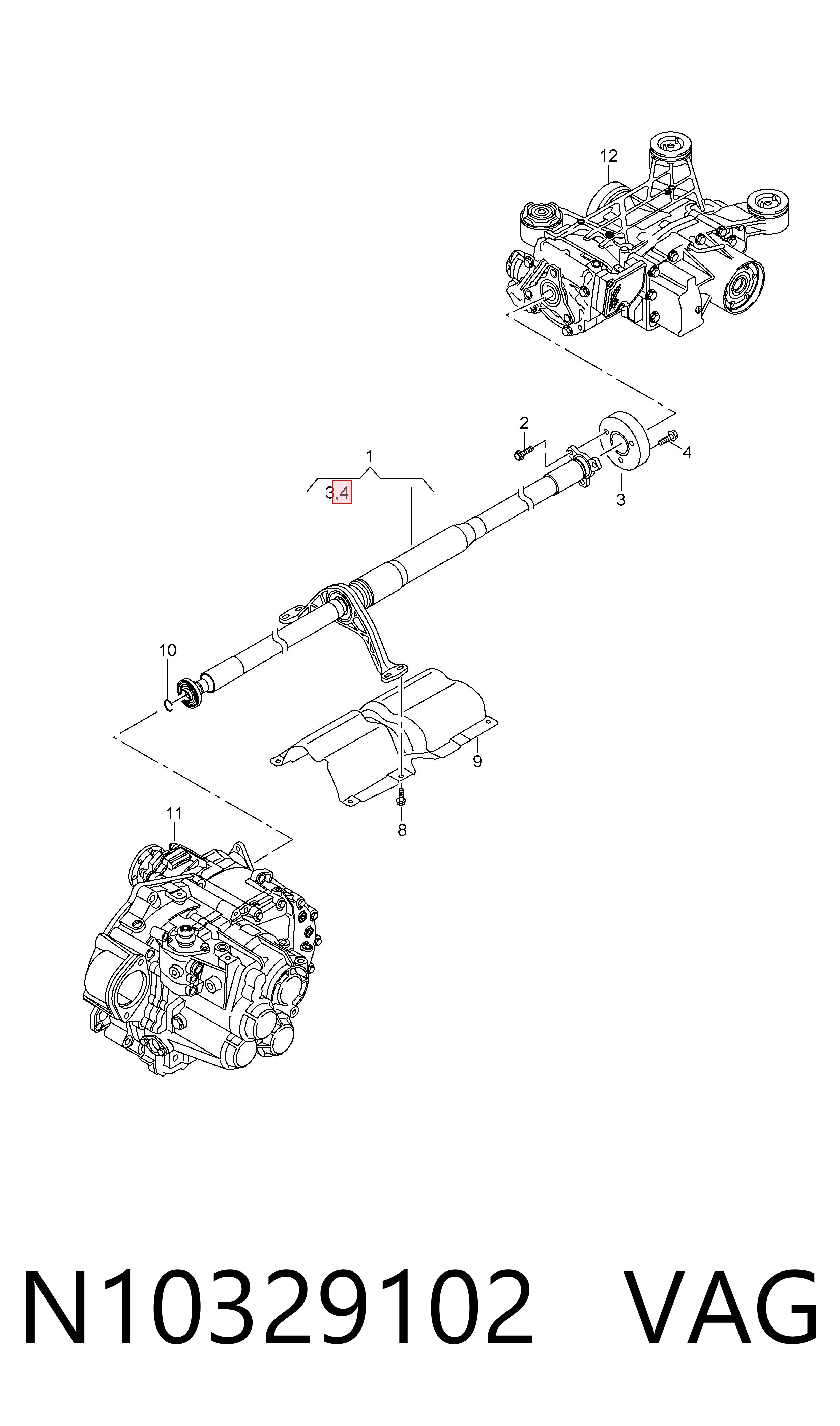 Комплект ГРМ VAG N10329102 ціна, від 3.44 USD