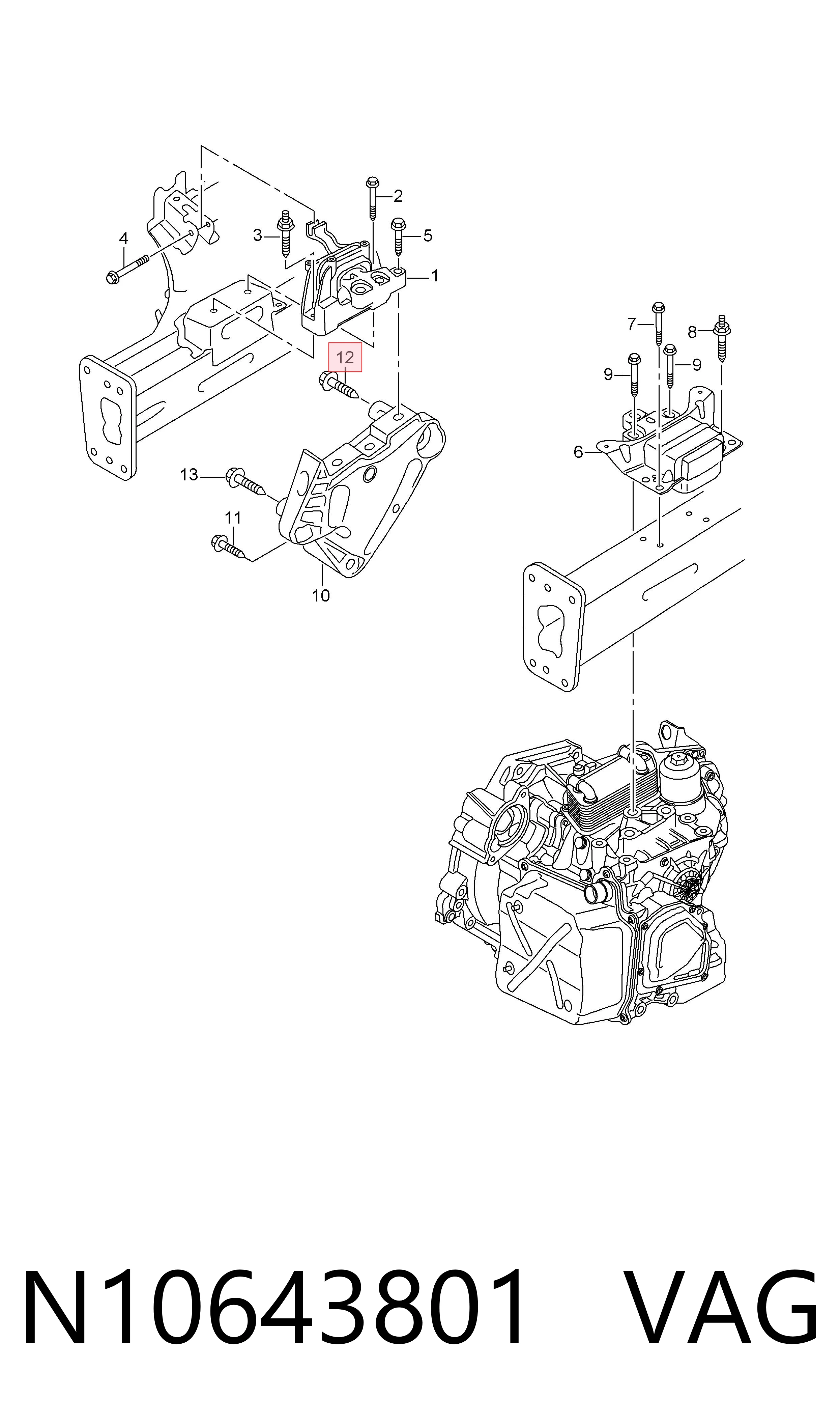  VAG N10643801 ціна, від 3.72 USD