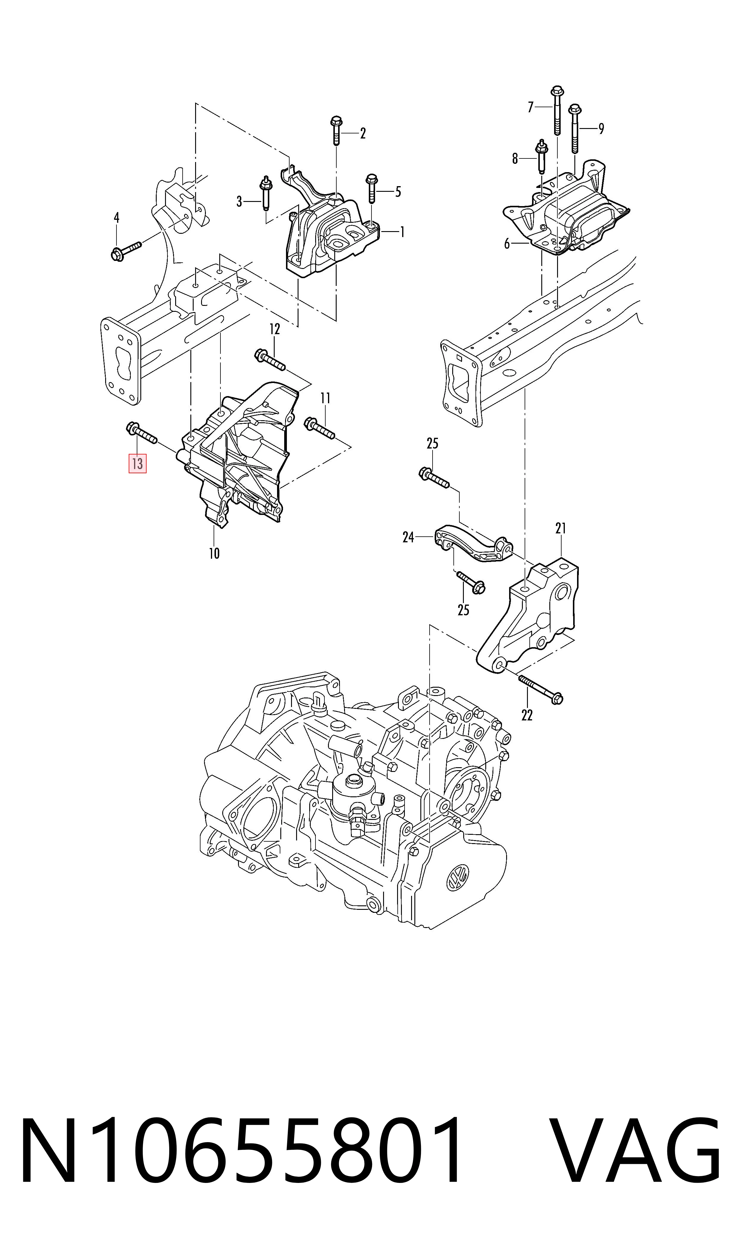 N10655801 VAG Гідравлічний болт фаз газорозподілу