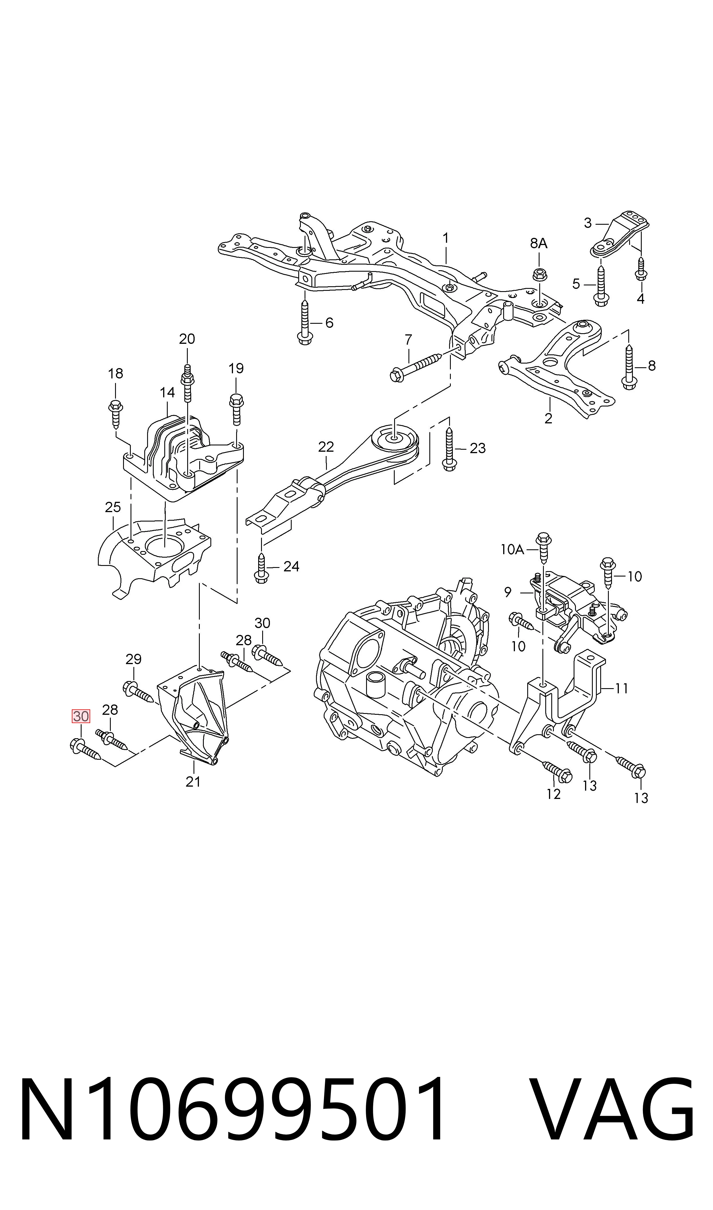  VAG N10699501 ціна, від 3.48 USD