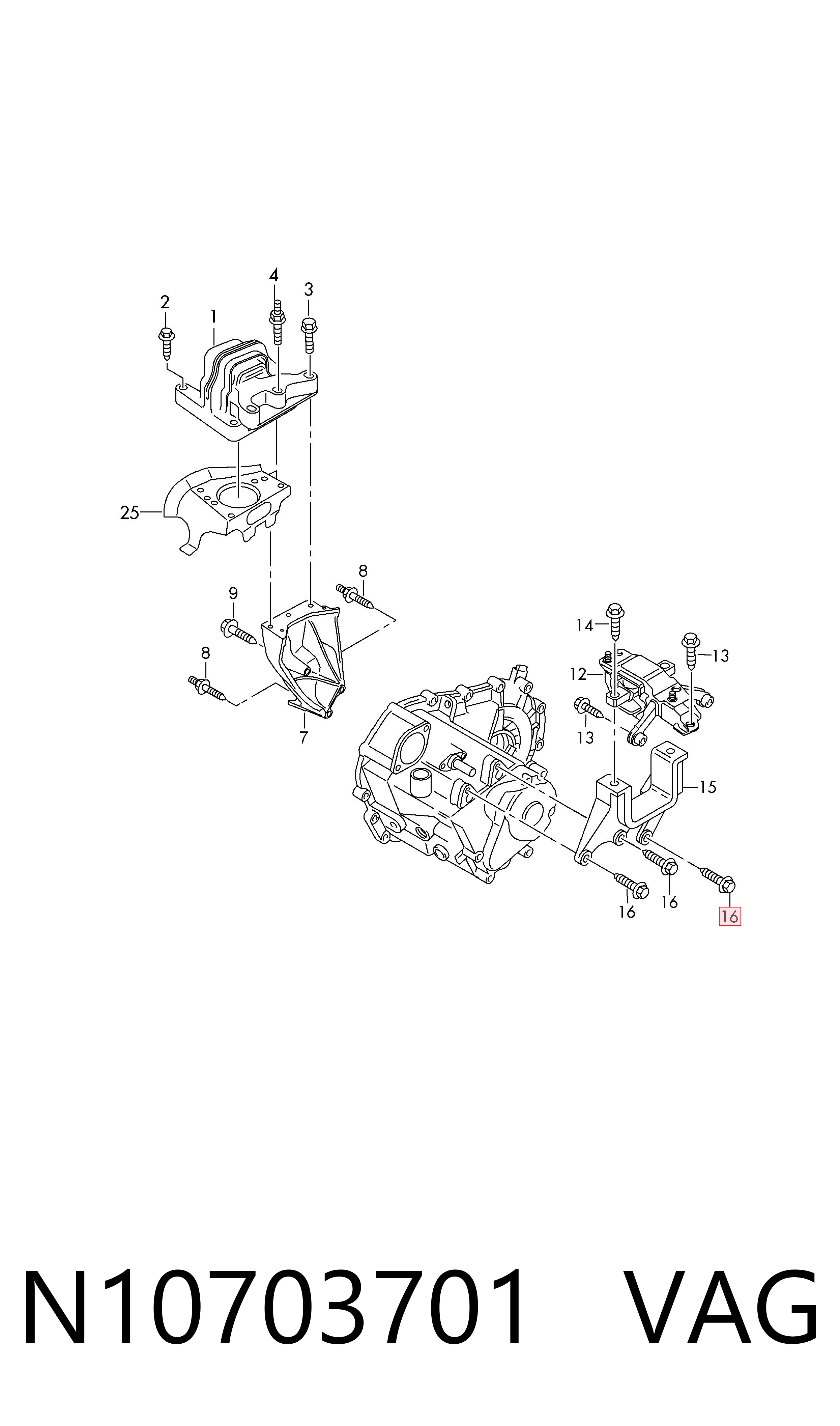  VAG N10703701 ціна, від 2.25 USD