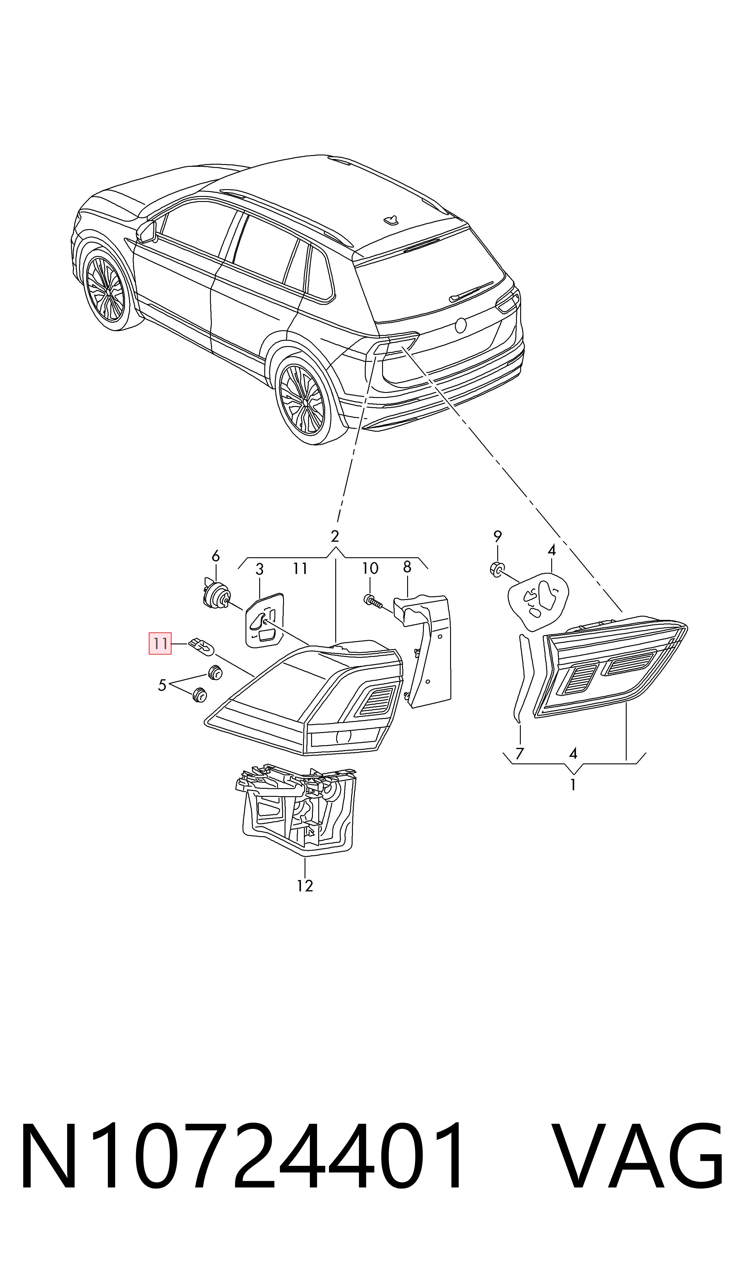  VAG N10724401 ціна, від 7.59 USD