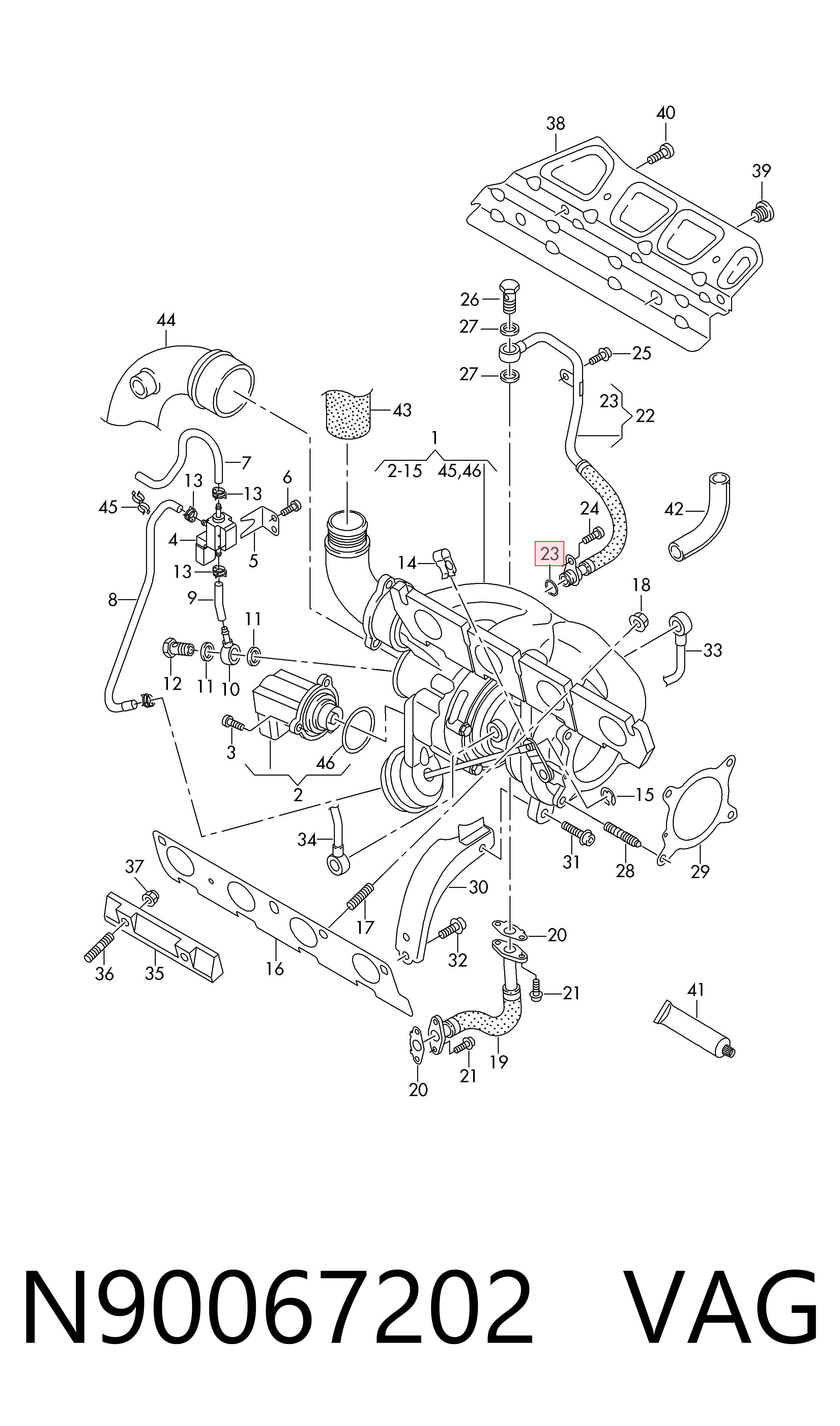 Прокладка шланга подачі масла до турбіни Mercedes A0009978103
