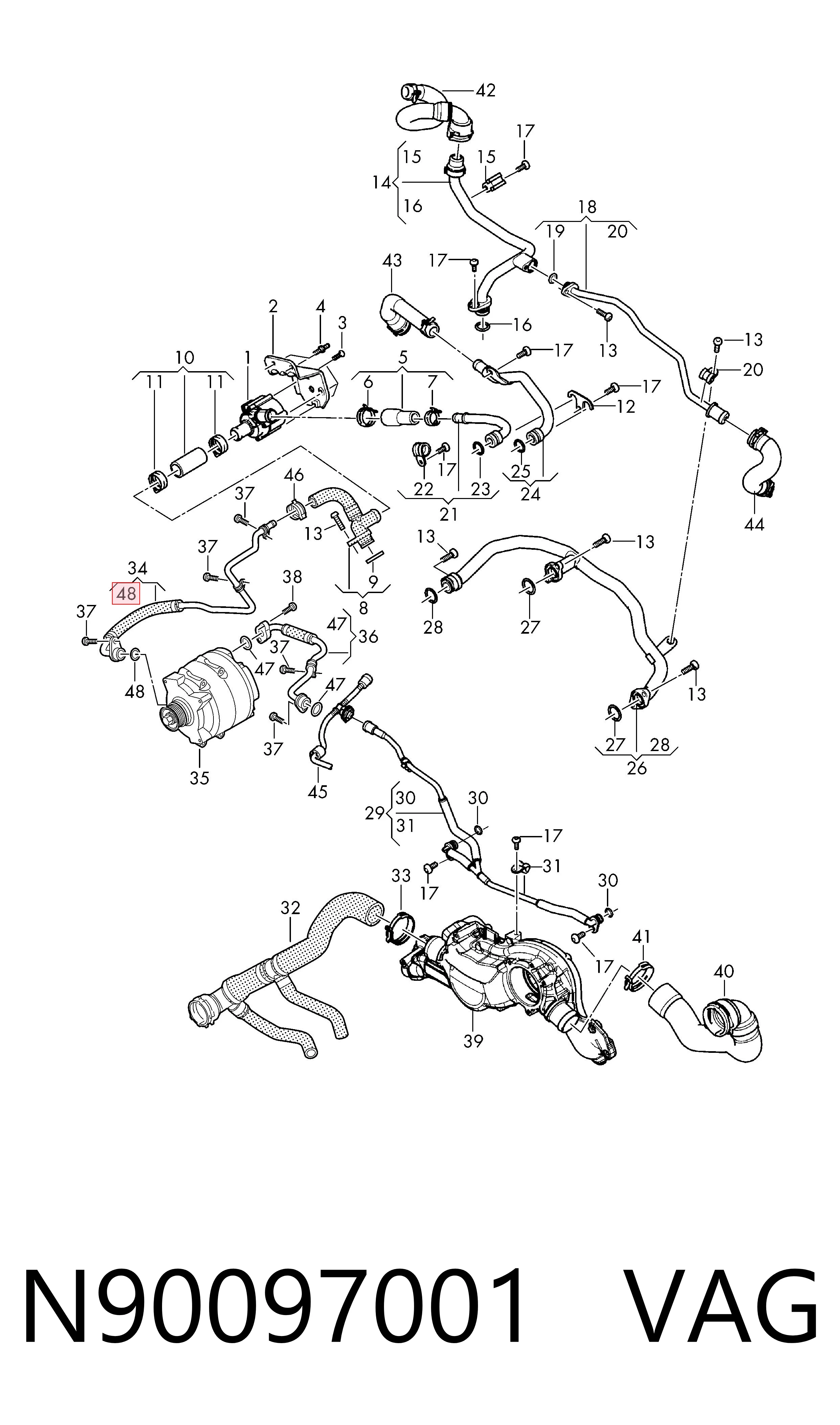  VAG N90097001 ціна, від 11.26 USD