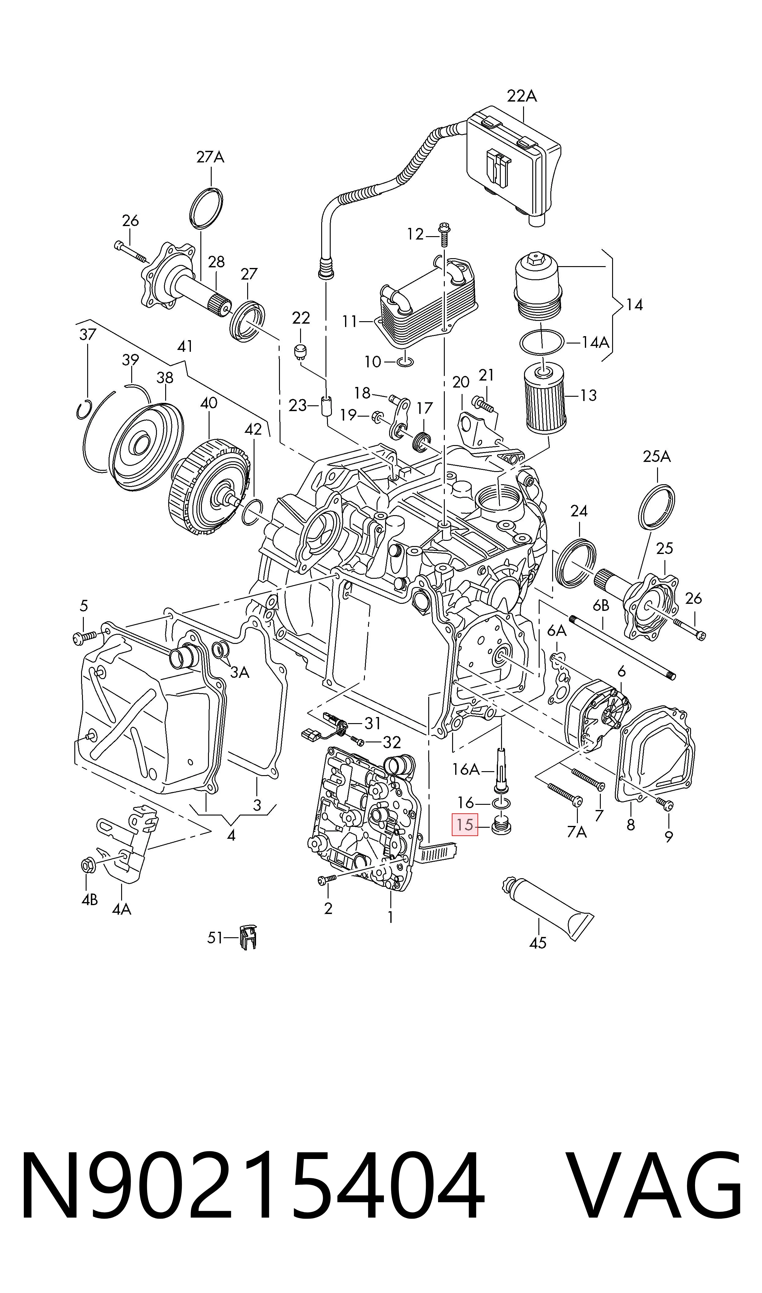 Пробка піддона АКПП VAG N90215404 ціна, від 4.96 USD