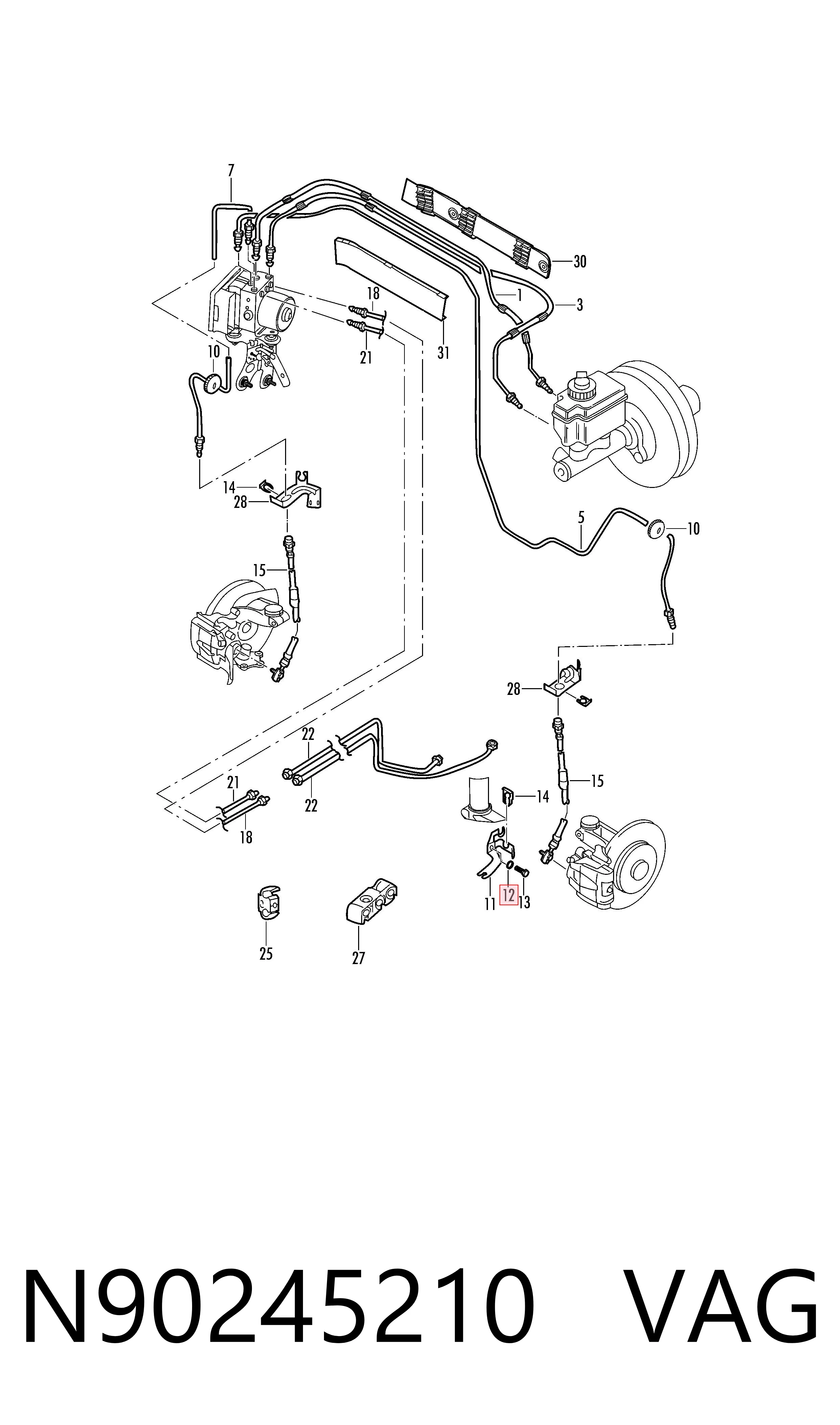  VAG N90245210 ціна, від 0.60 USD
