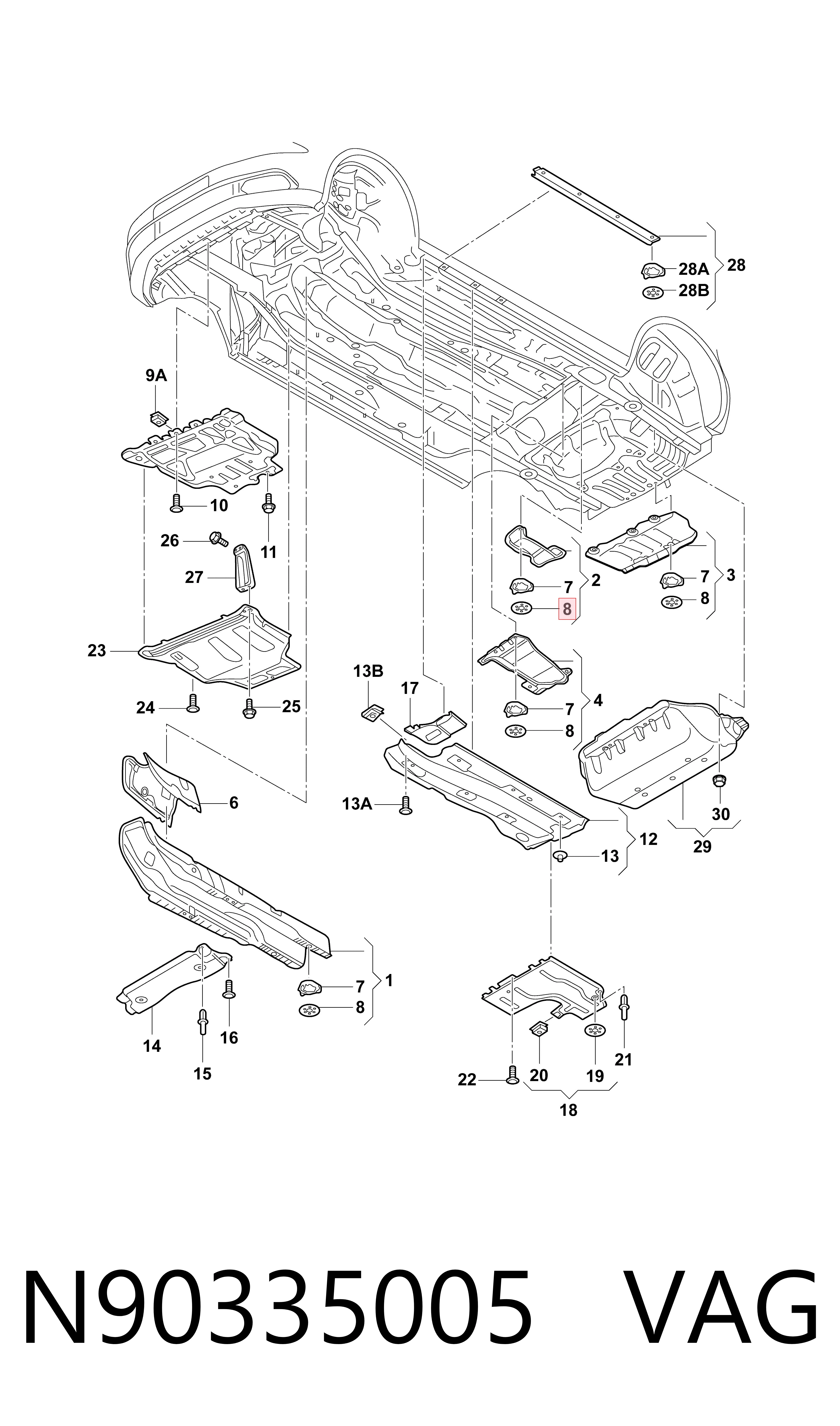 Шайба пружинна VAG N90335005 ціна, від 0.44 USD