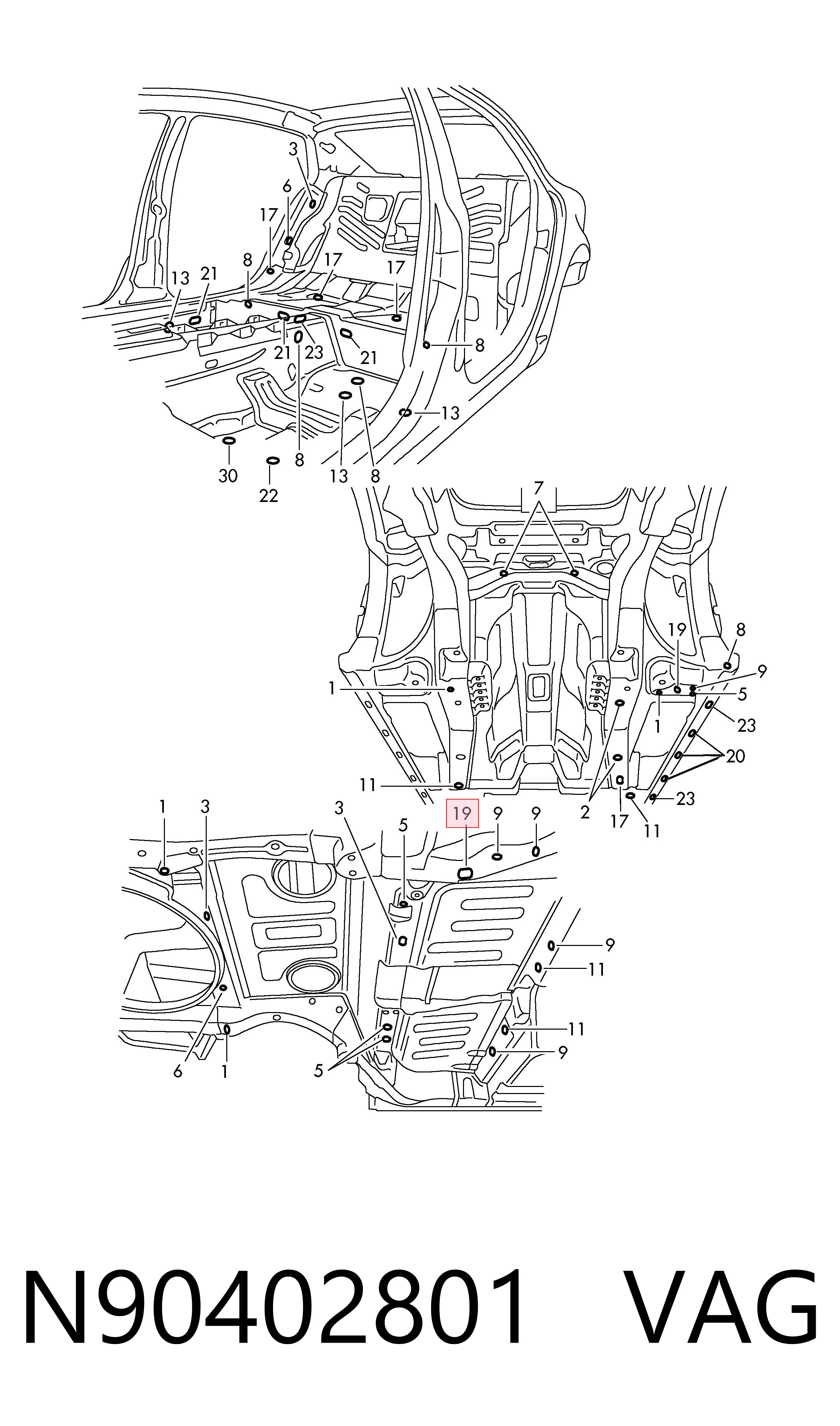 N90402801 VAG Пробка розширювального бачка