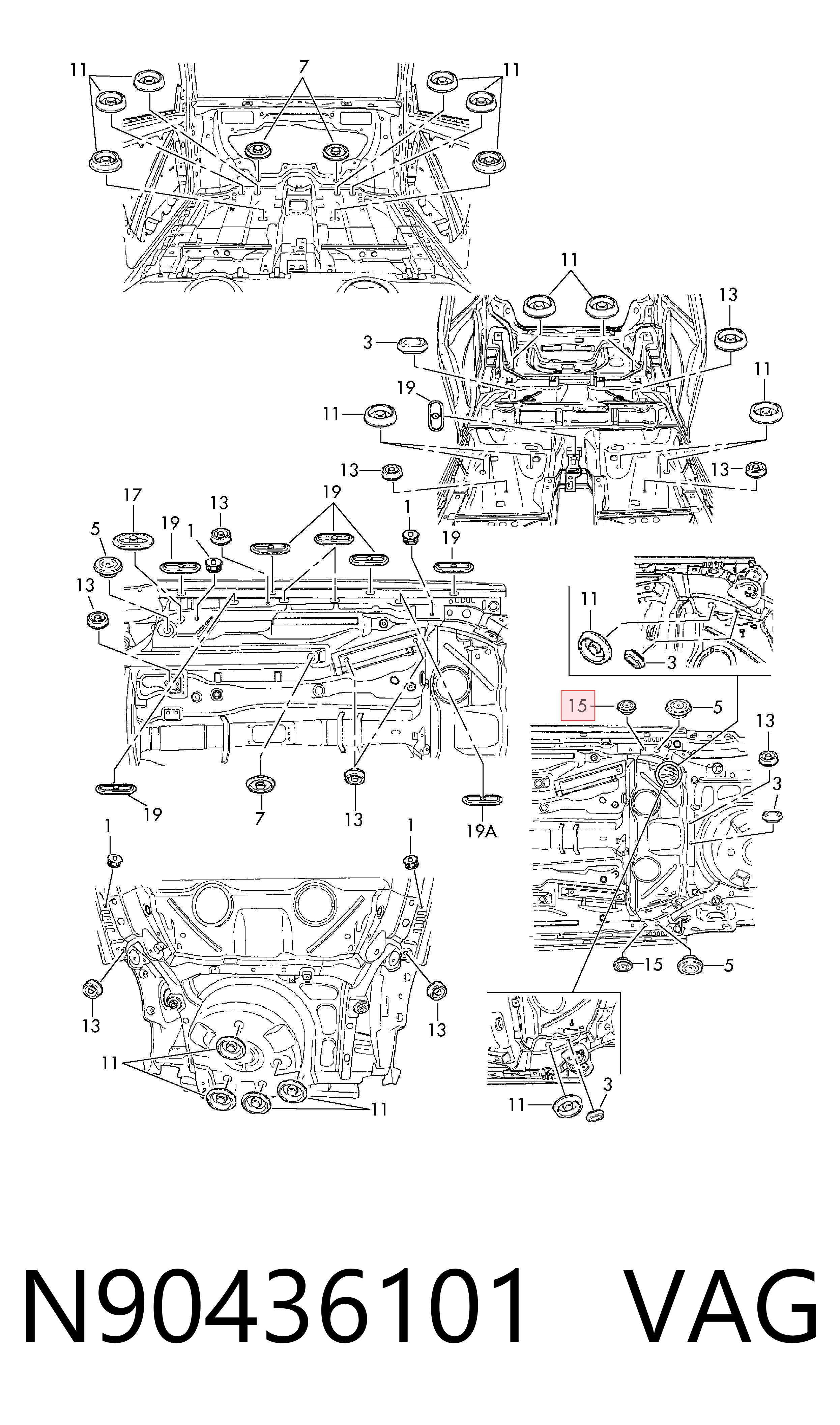 Заглушка днища кузова Volkswagen Passat B3, B4 седан (3A2, 351, 312) (1988 - 1997) ціна, від 0.95 USD