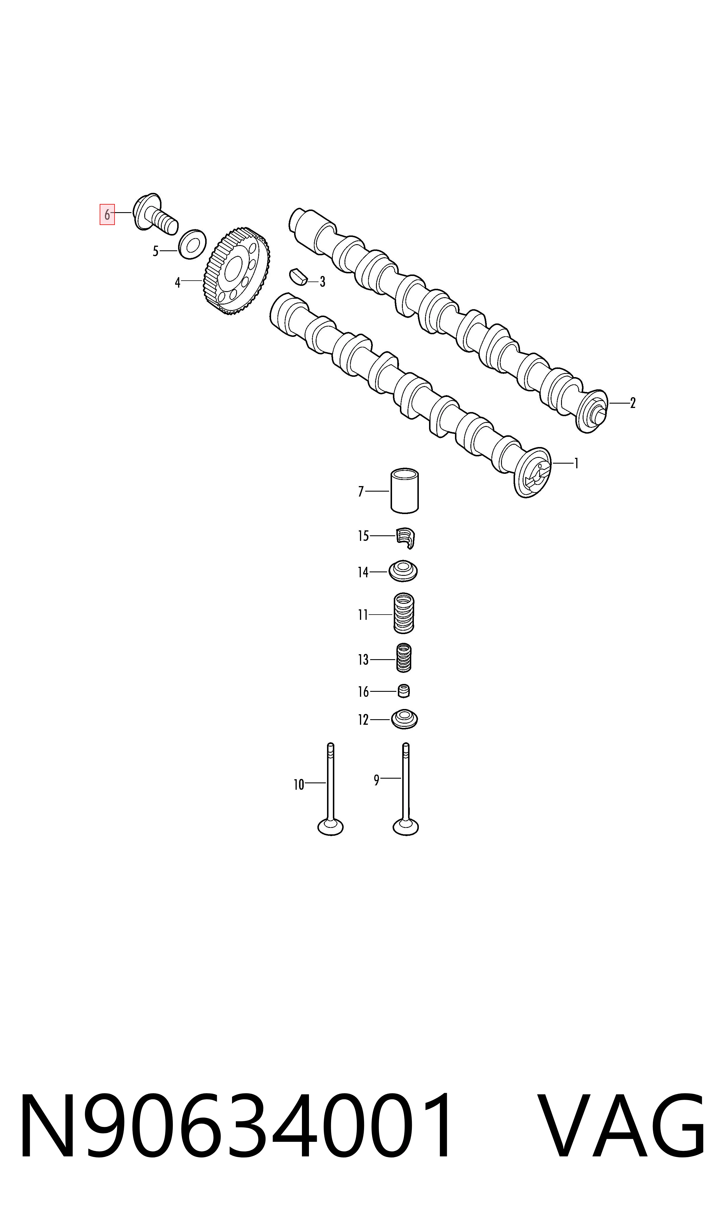  VAG N90634001 ціна, від 2.85 USD
