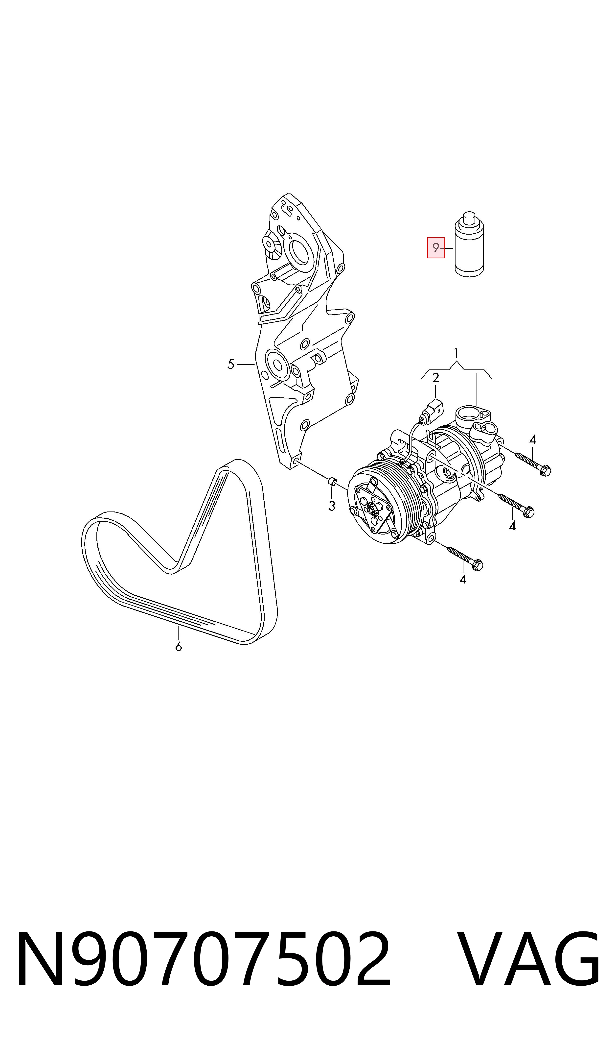  VAG N90707502 ціна, від 3.66 USD