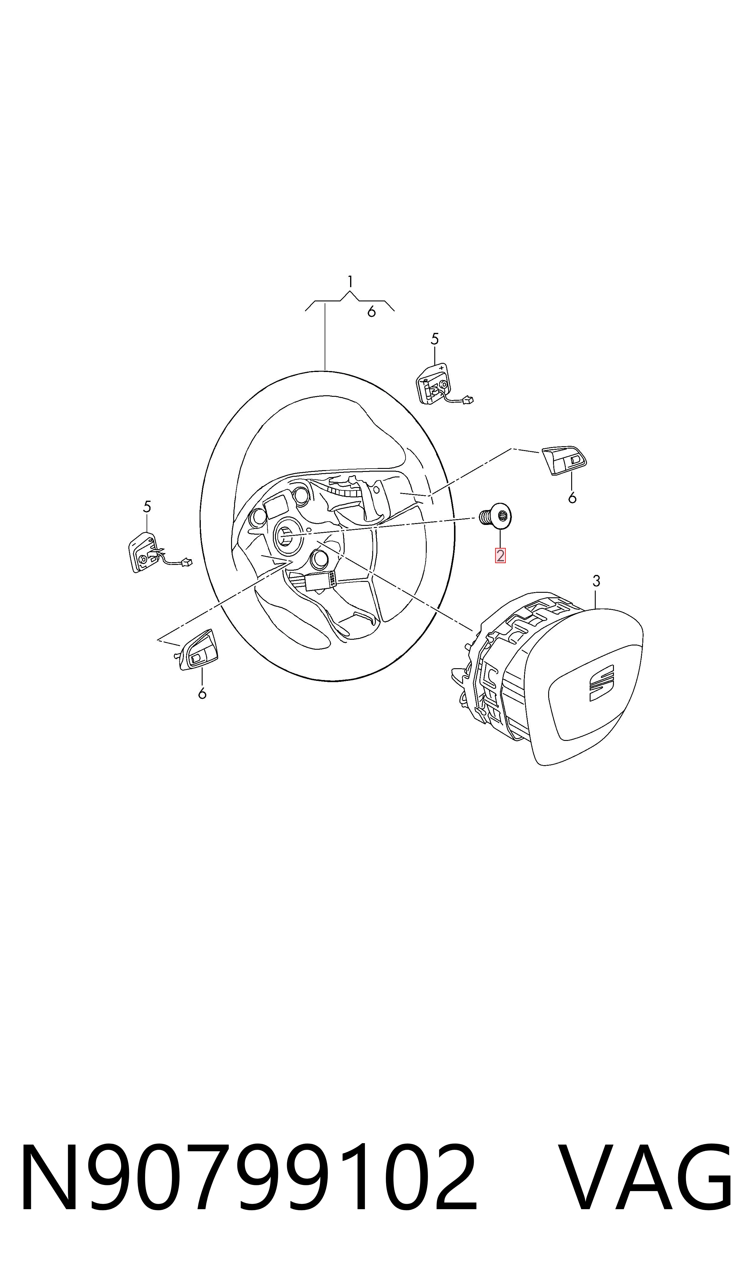  VAG N90799102 ціна, від 5.90 USD