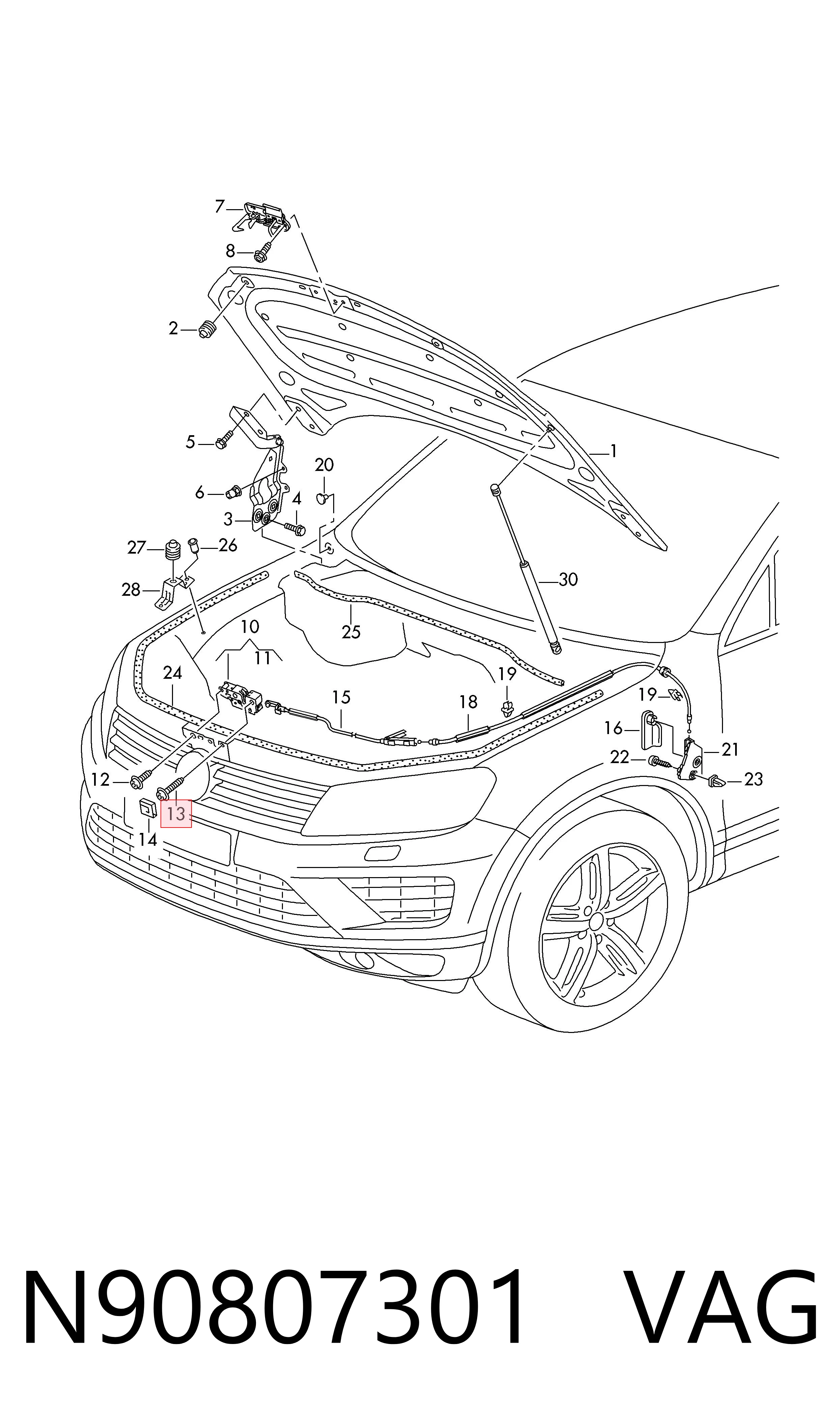  VAG N90807301 ціна, від 1.46 USD