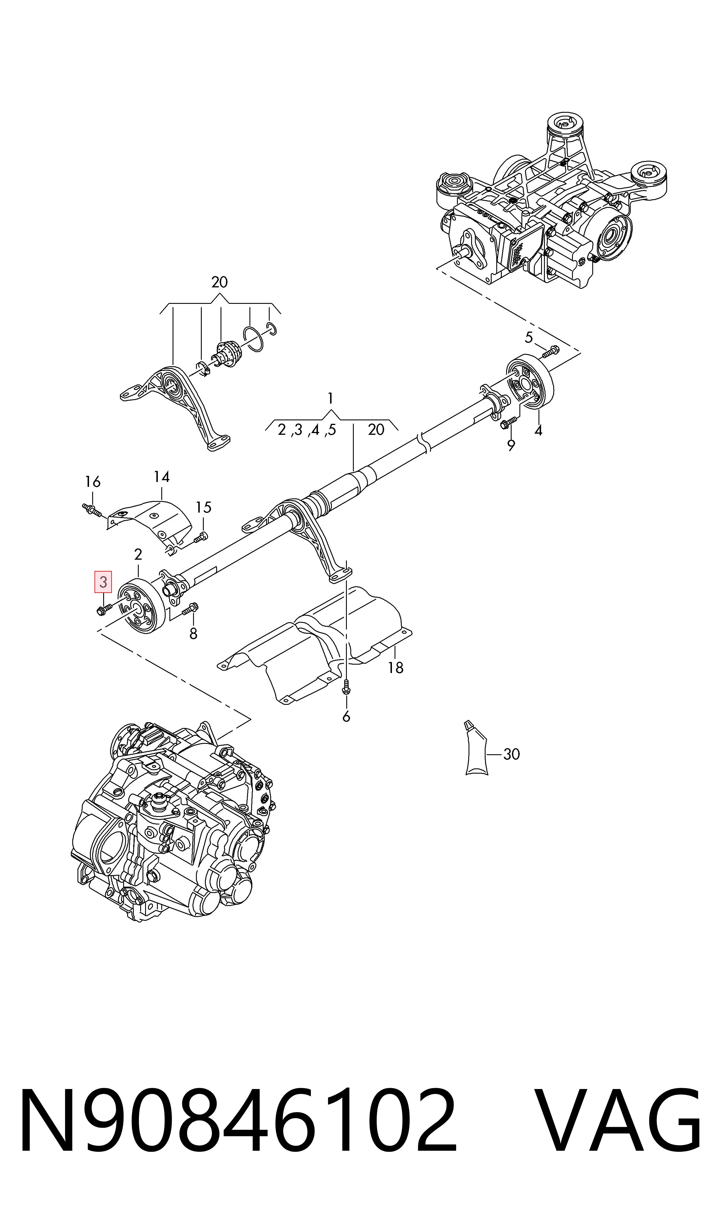  VAG N90846102 ціна, від 2.60 USD