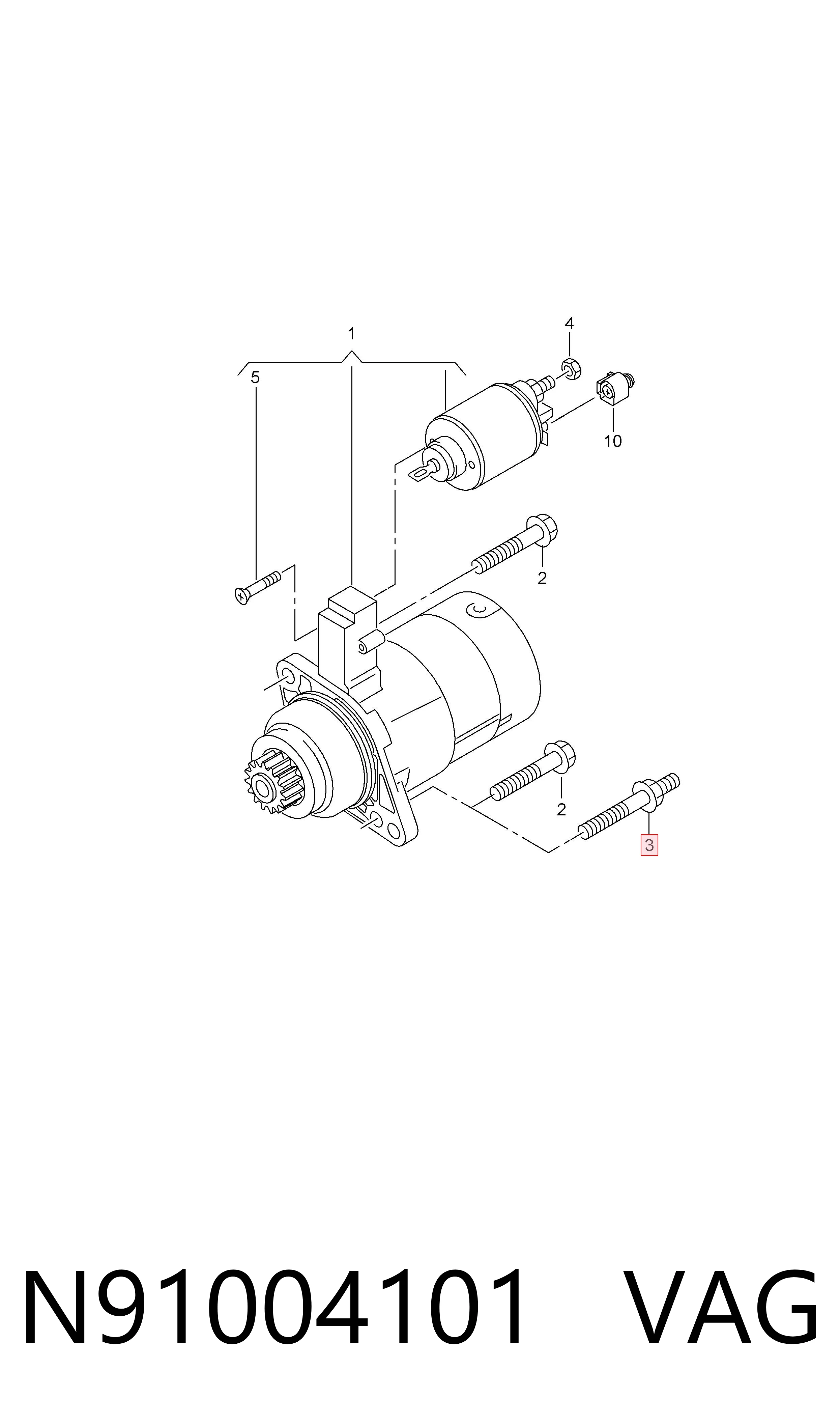  VAG N91004101 ціна, від 25.57 USD