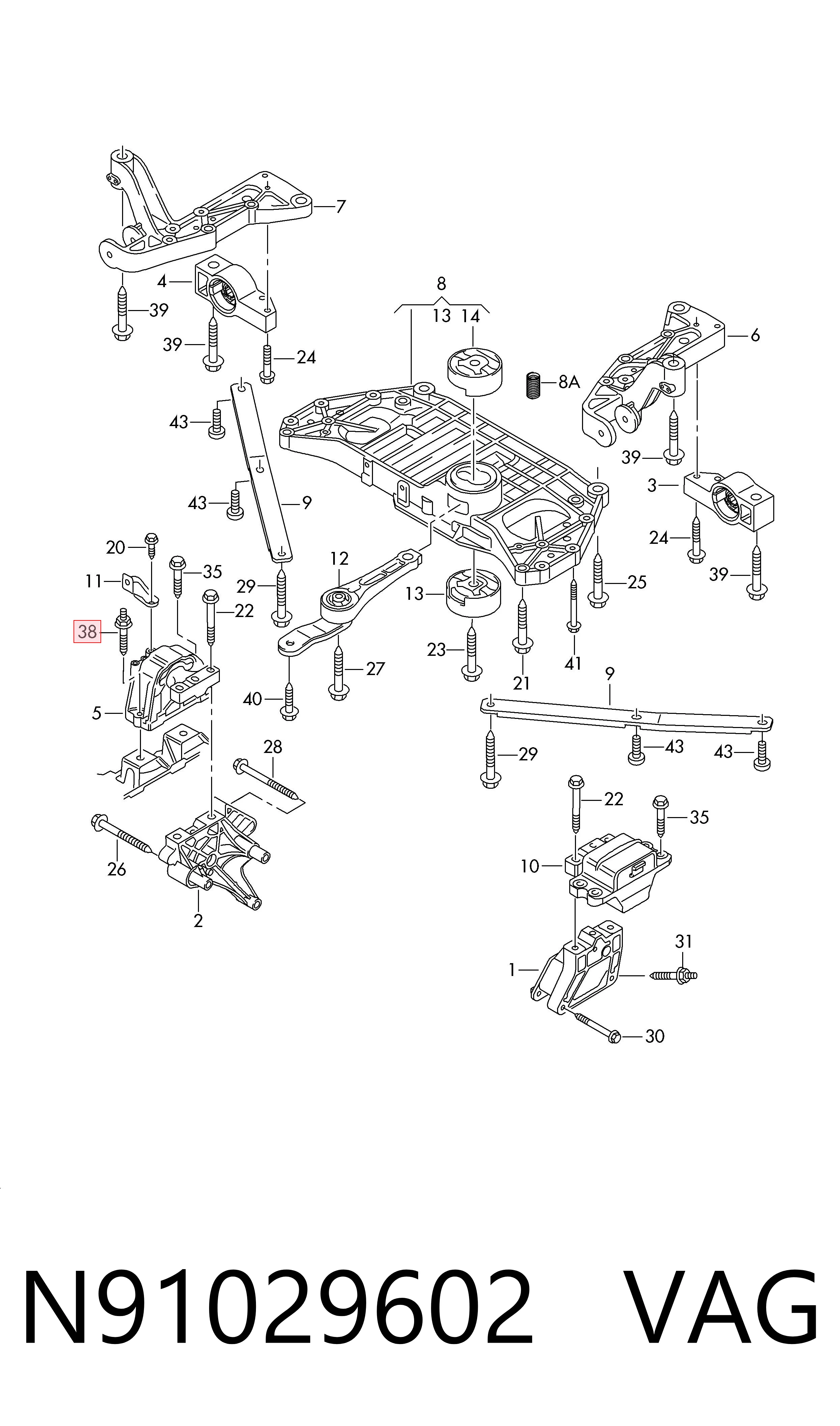 Болт VAG N91029602 ціна, від 4.80 USD