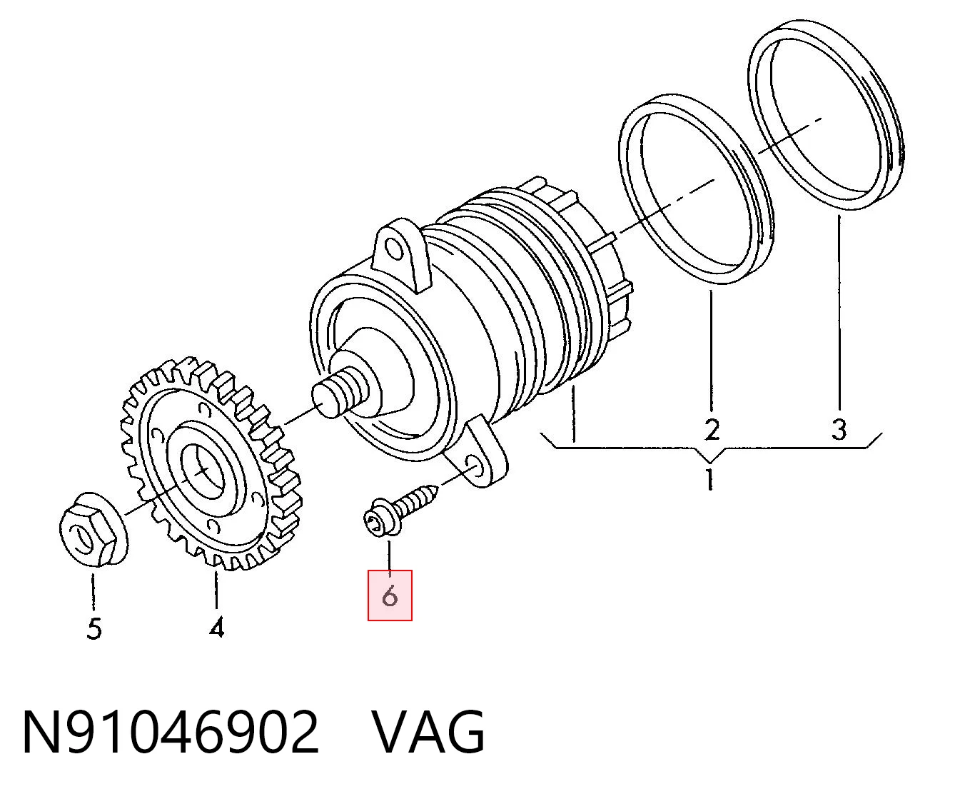 N91046902 VAG Болт кріплення головки блоку циліндрів