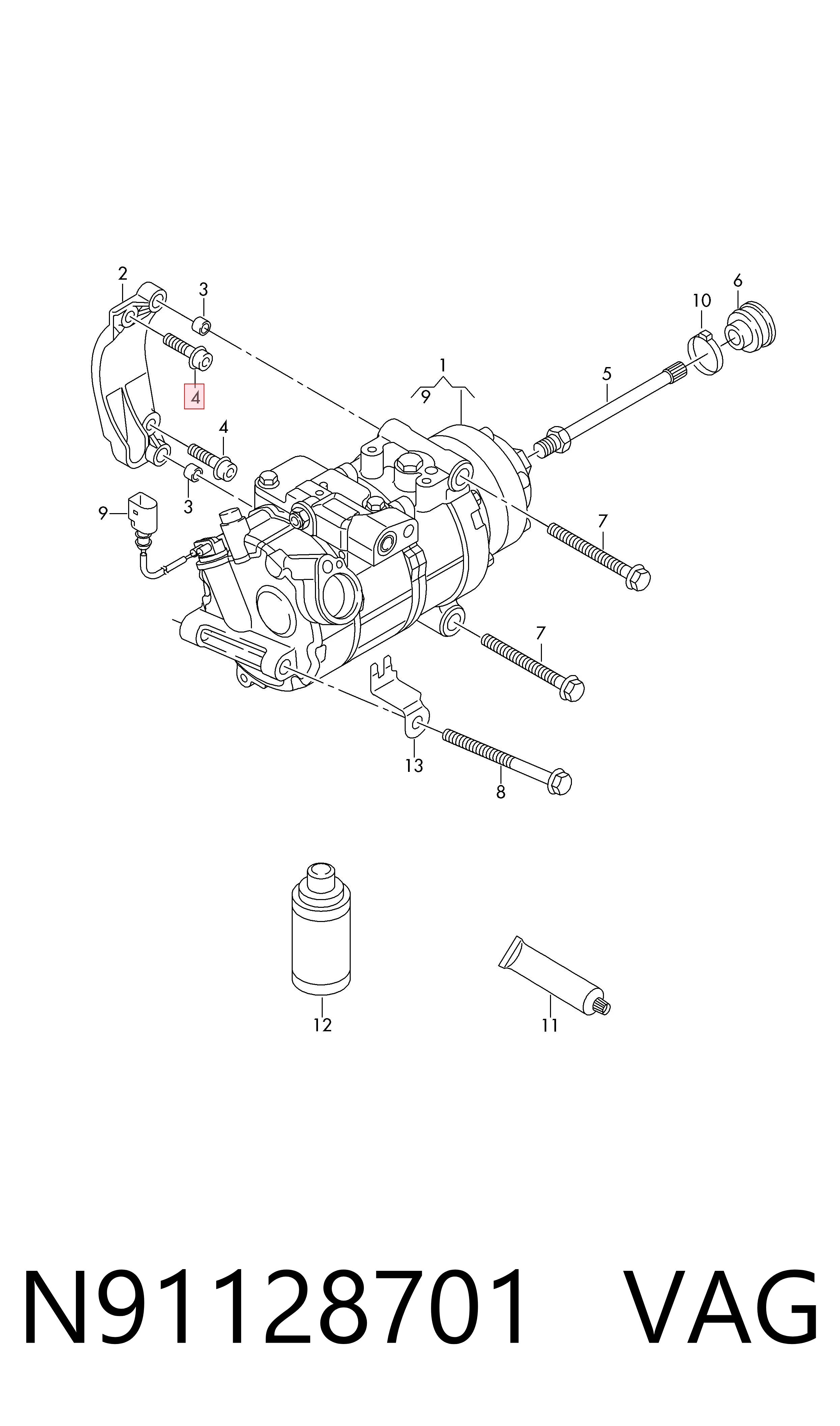  VAG N91128701 ціна, від 2.45 USD