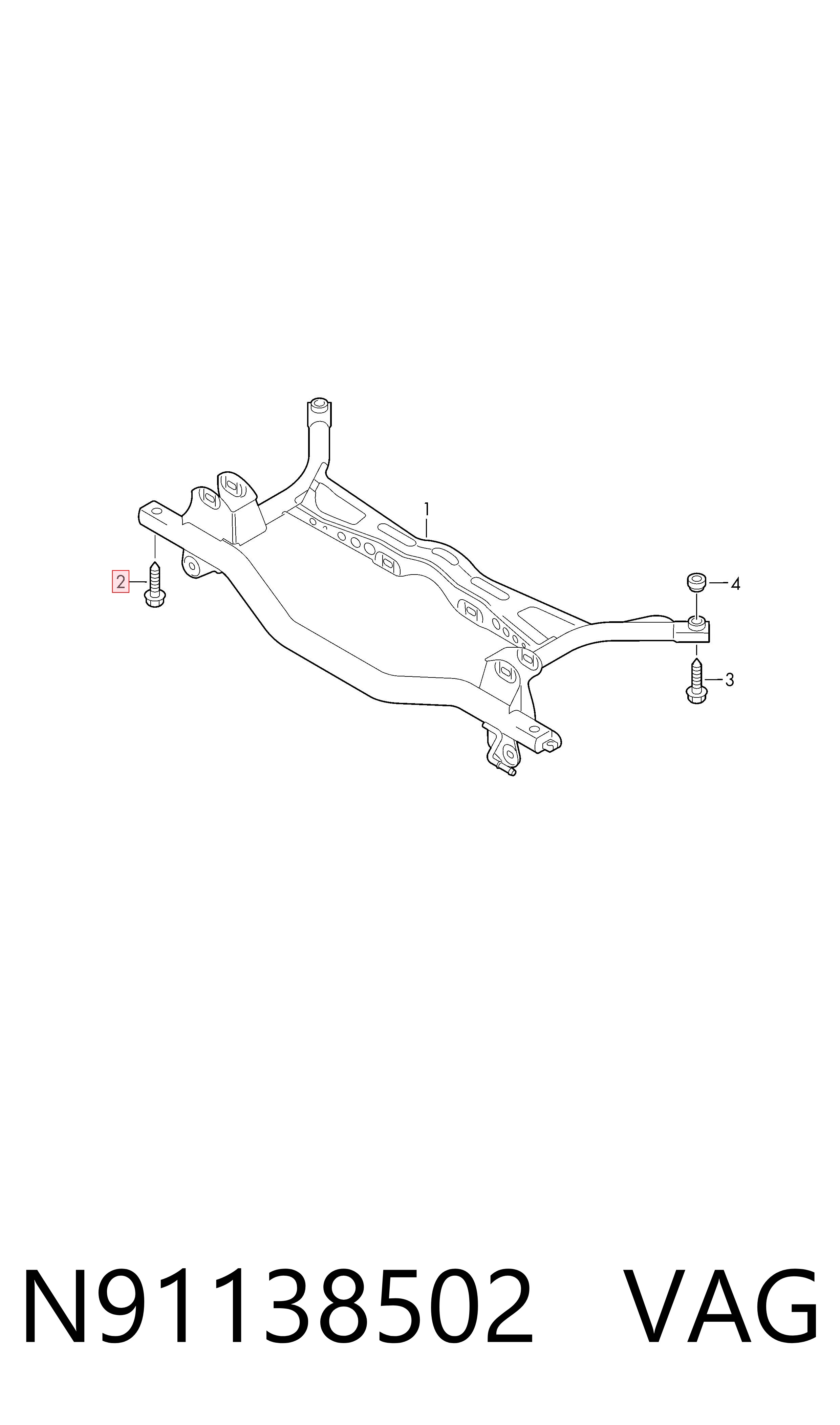 YR00055380 Peugeot/Citroen Болт кріплення заднього нижнього важеля, зовнішній