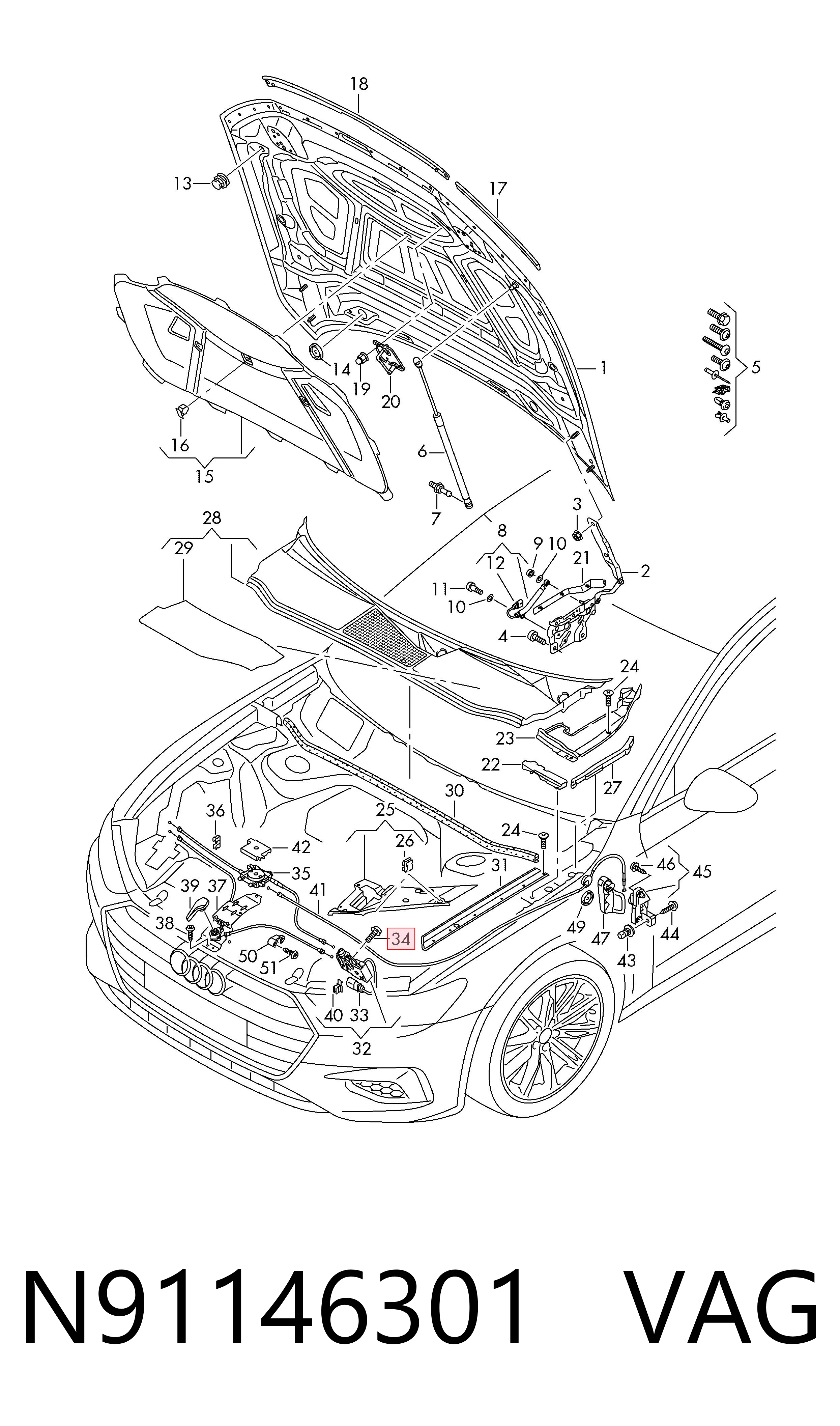  VAG N91146301 ціна, від 1.81 USD