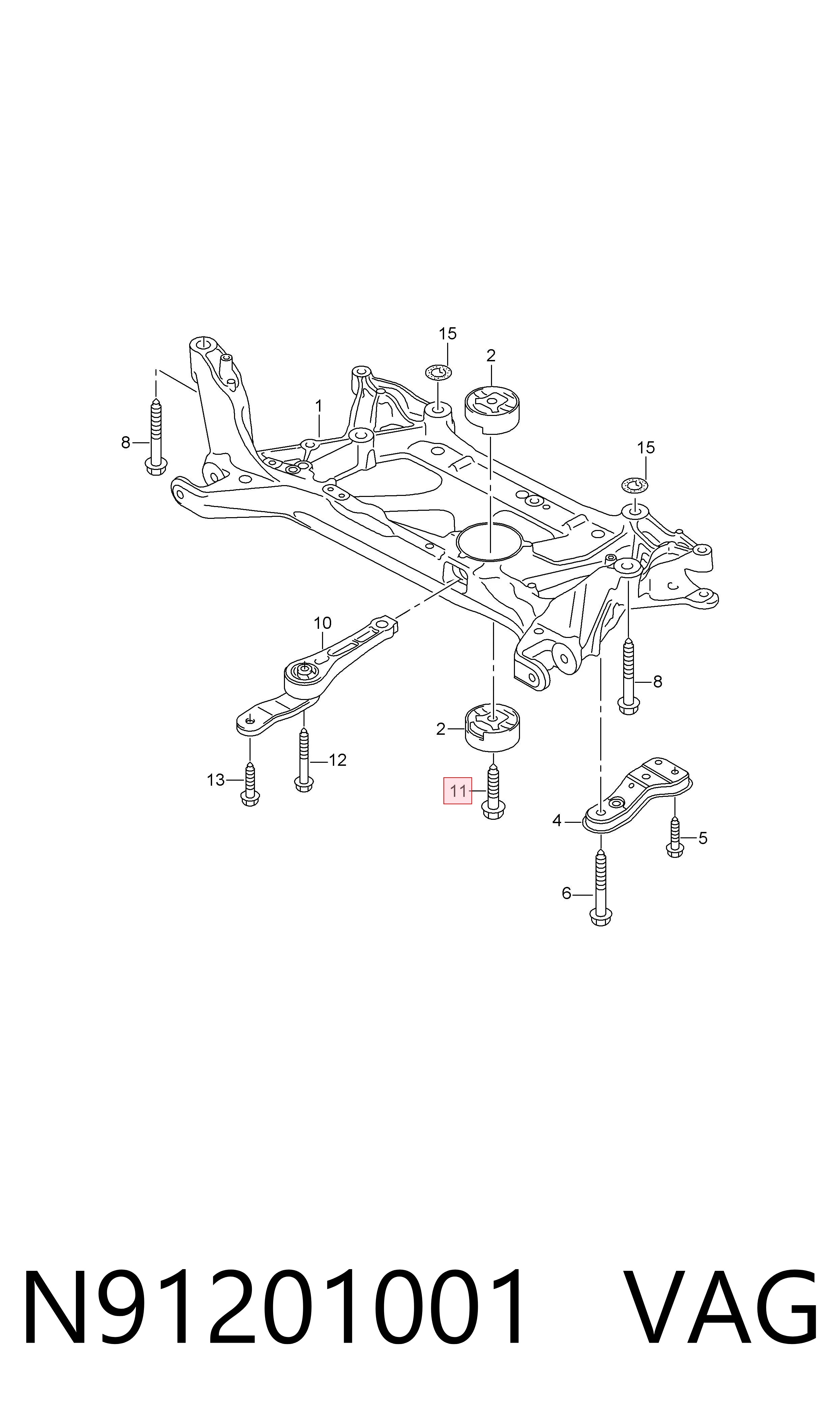  VAG N91201001 ціна, від 4.86 USD