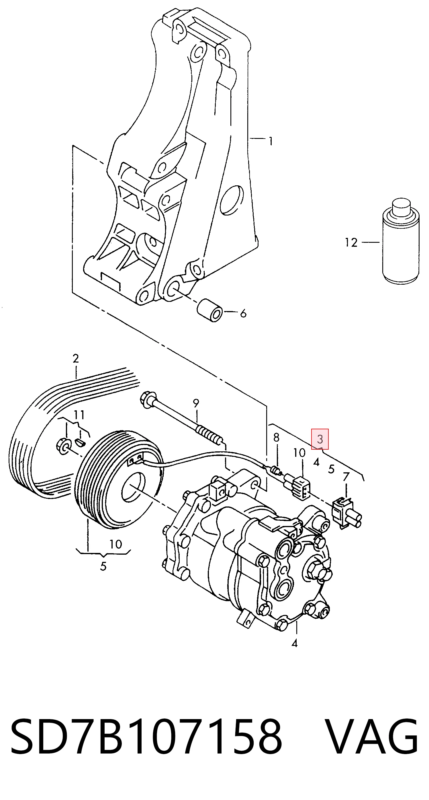 Компресор холодоагенту на Volkswagen Polo III 6KV2