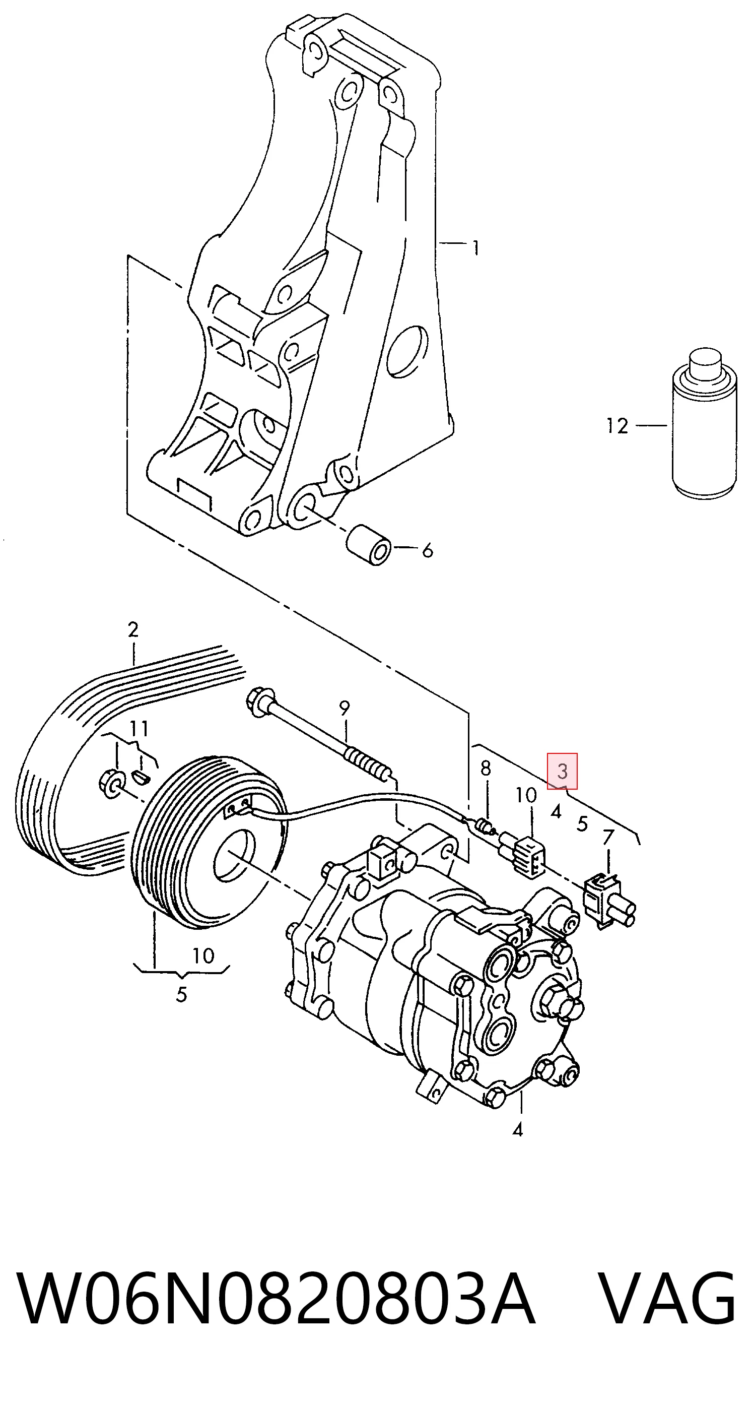 Купити Компресор кондиціонера Volkswagen Polo III 6KV2