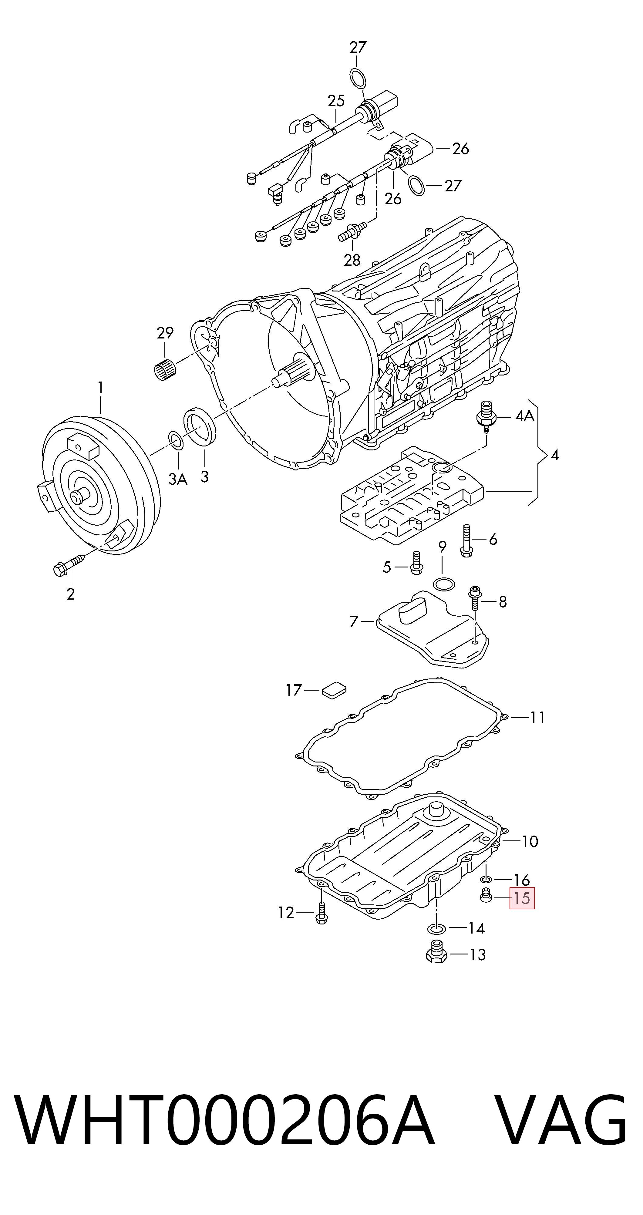 Пробка піддона АКПП VAG WHT000206A ціна, від 2.19 USD