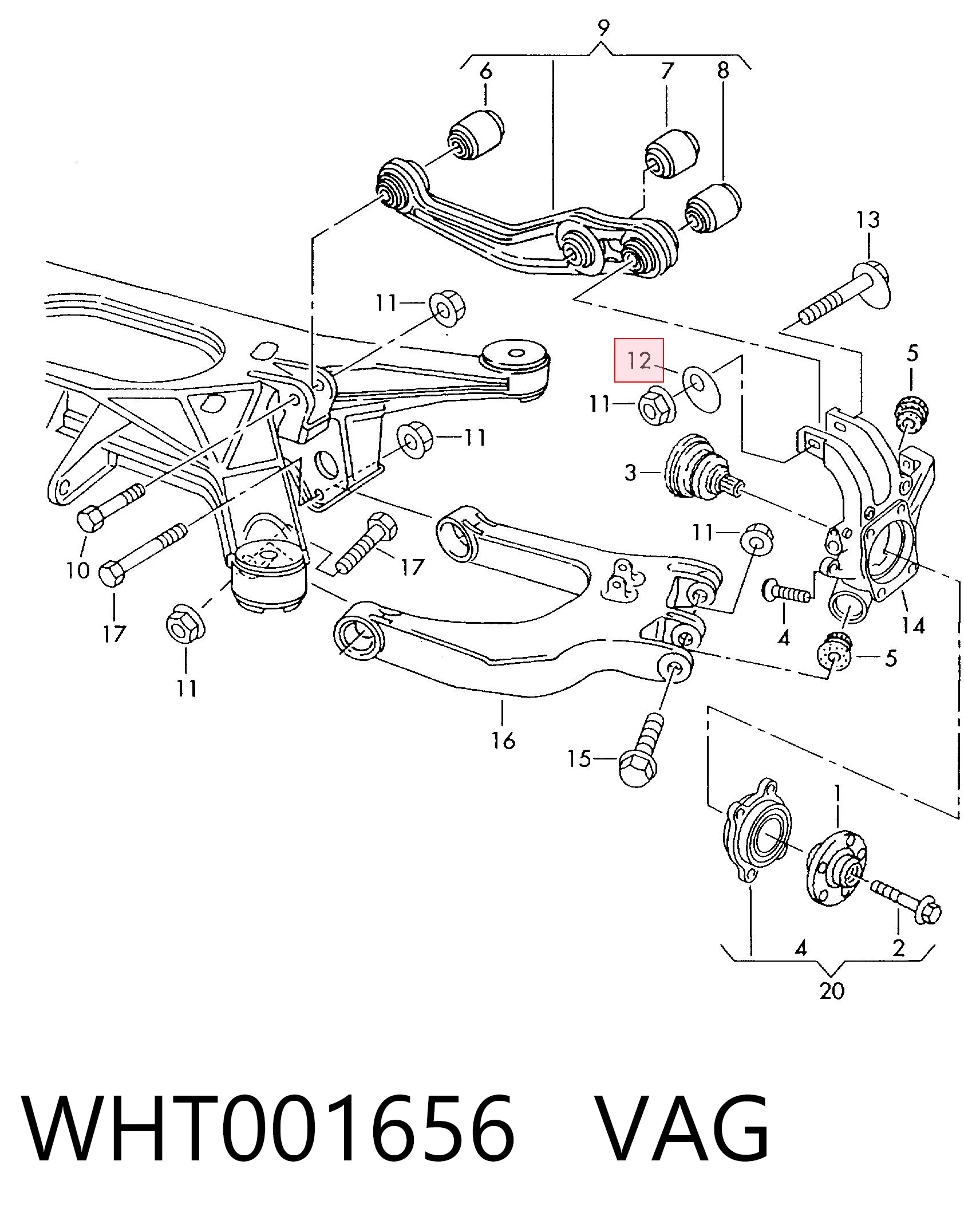 VAG WHT001656 ціна, від 3.01 USD