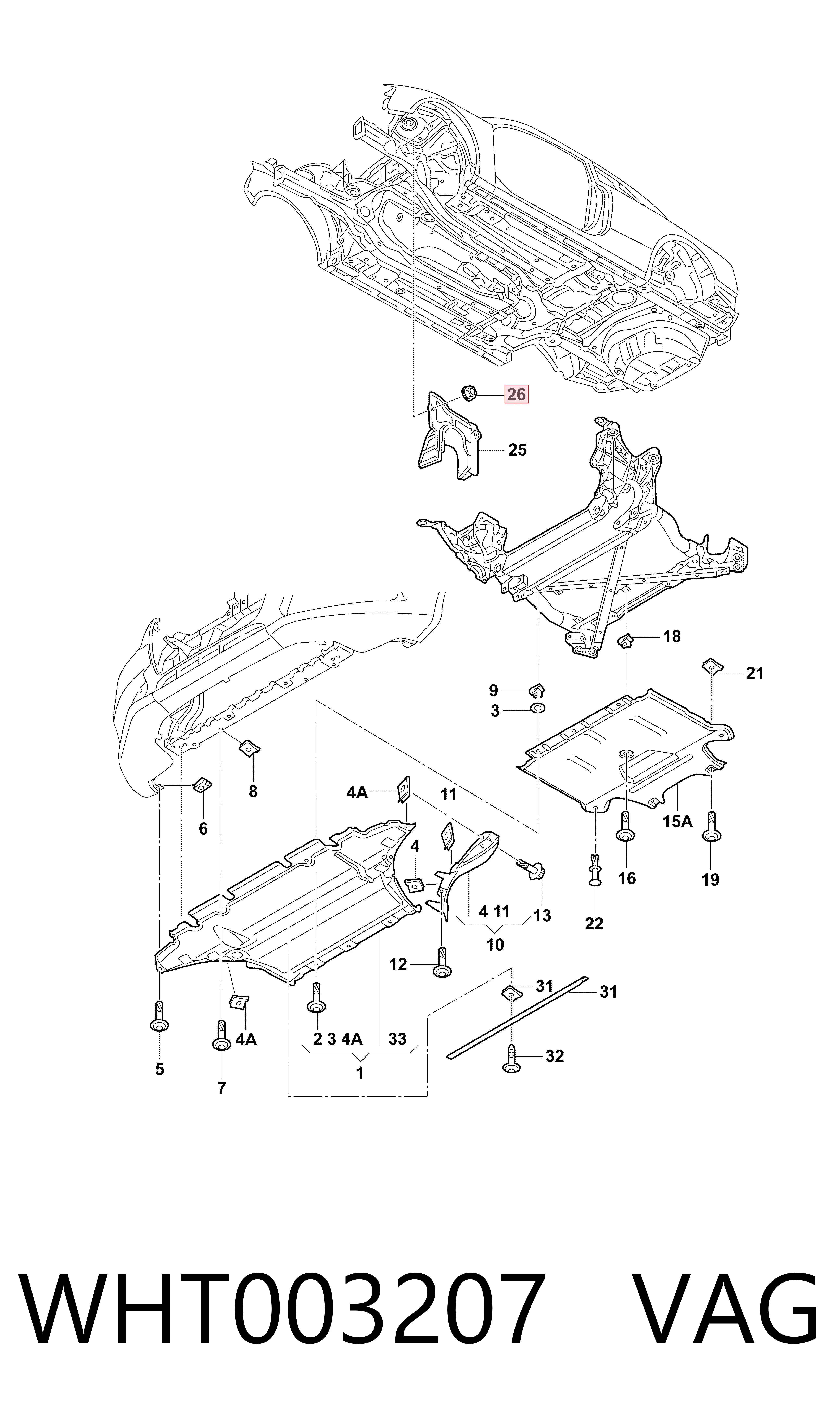 Гайка шумоізоляції салону VAG WHT003207 ціна, від 1.29 USD